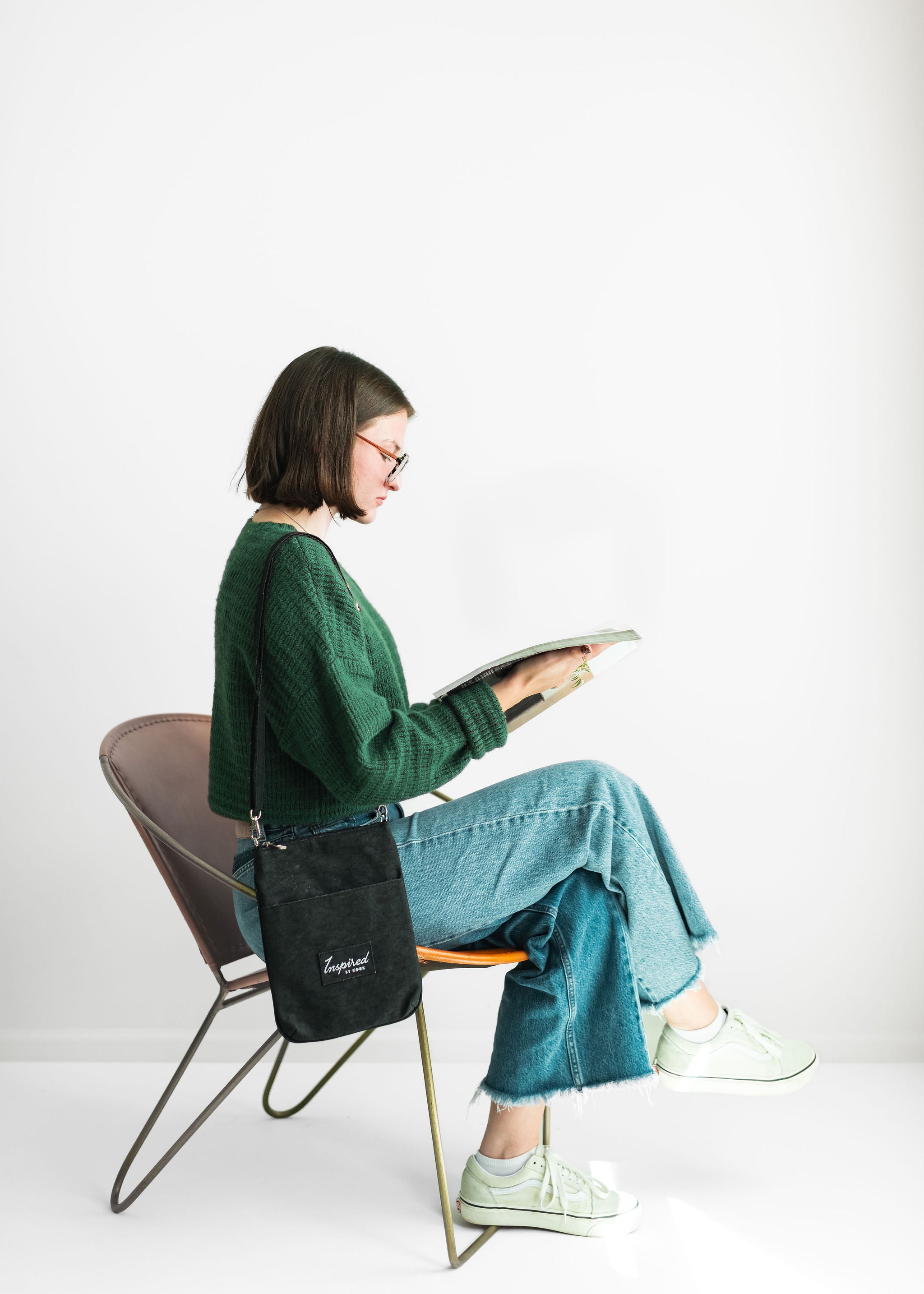 Flagler Cork Crossbody-Black
