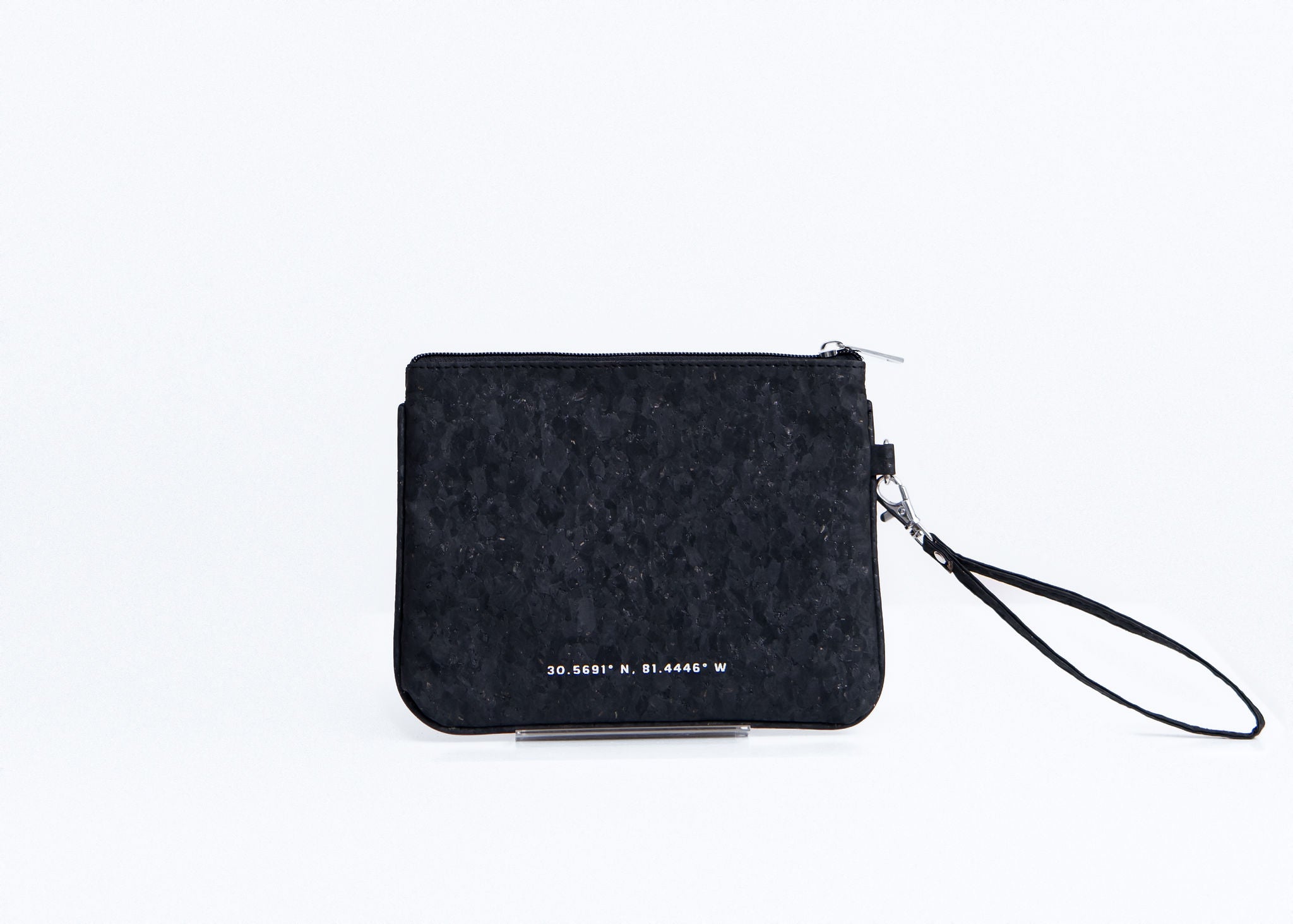 Amelia Cork Wristlet - Black