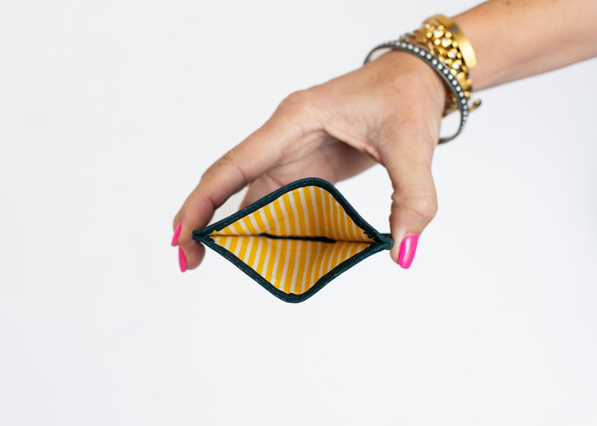 Cork Credit Card Holder -Dark Teal