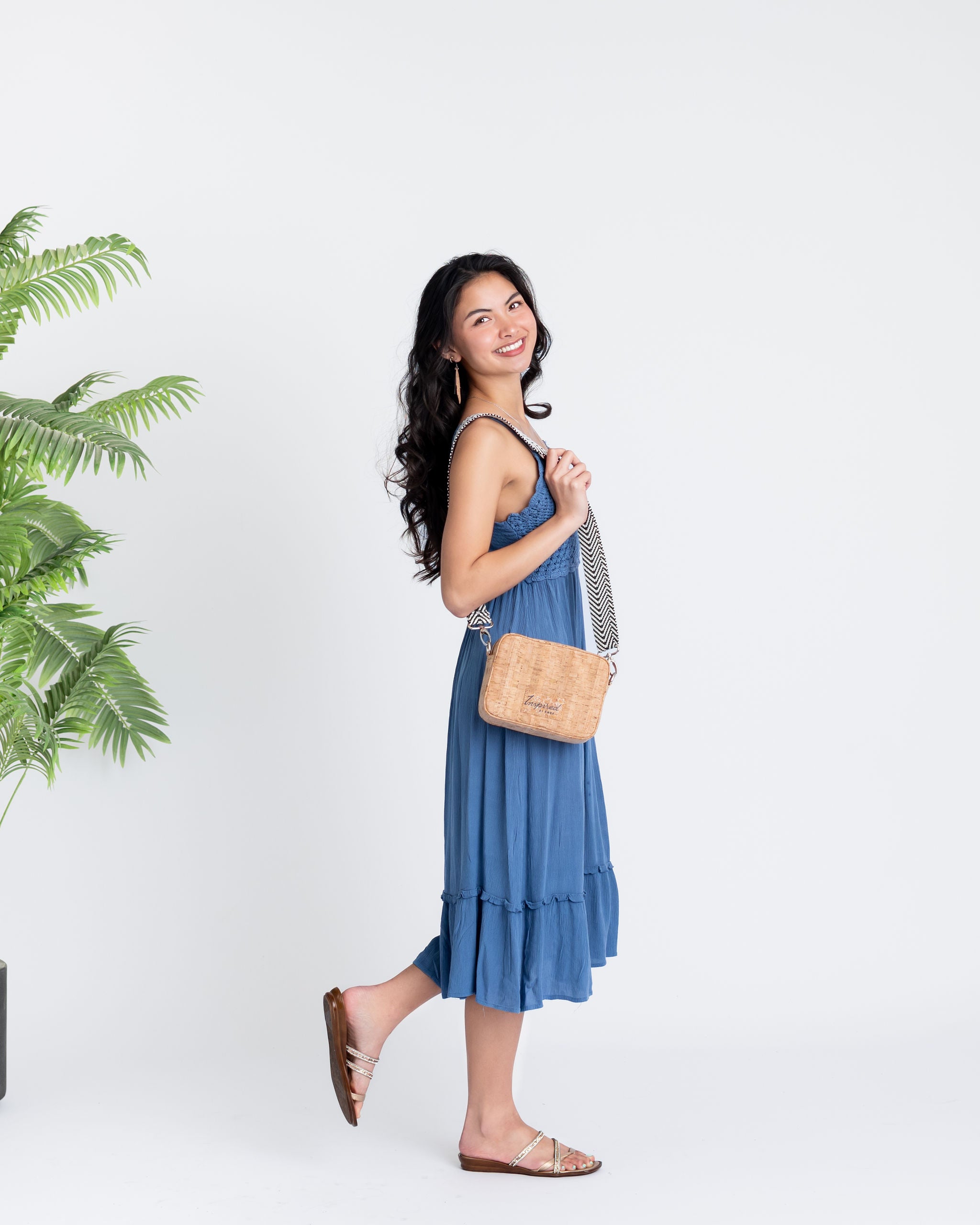 Anastasia Cork Small Crossbody - Natural