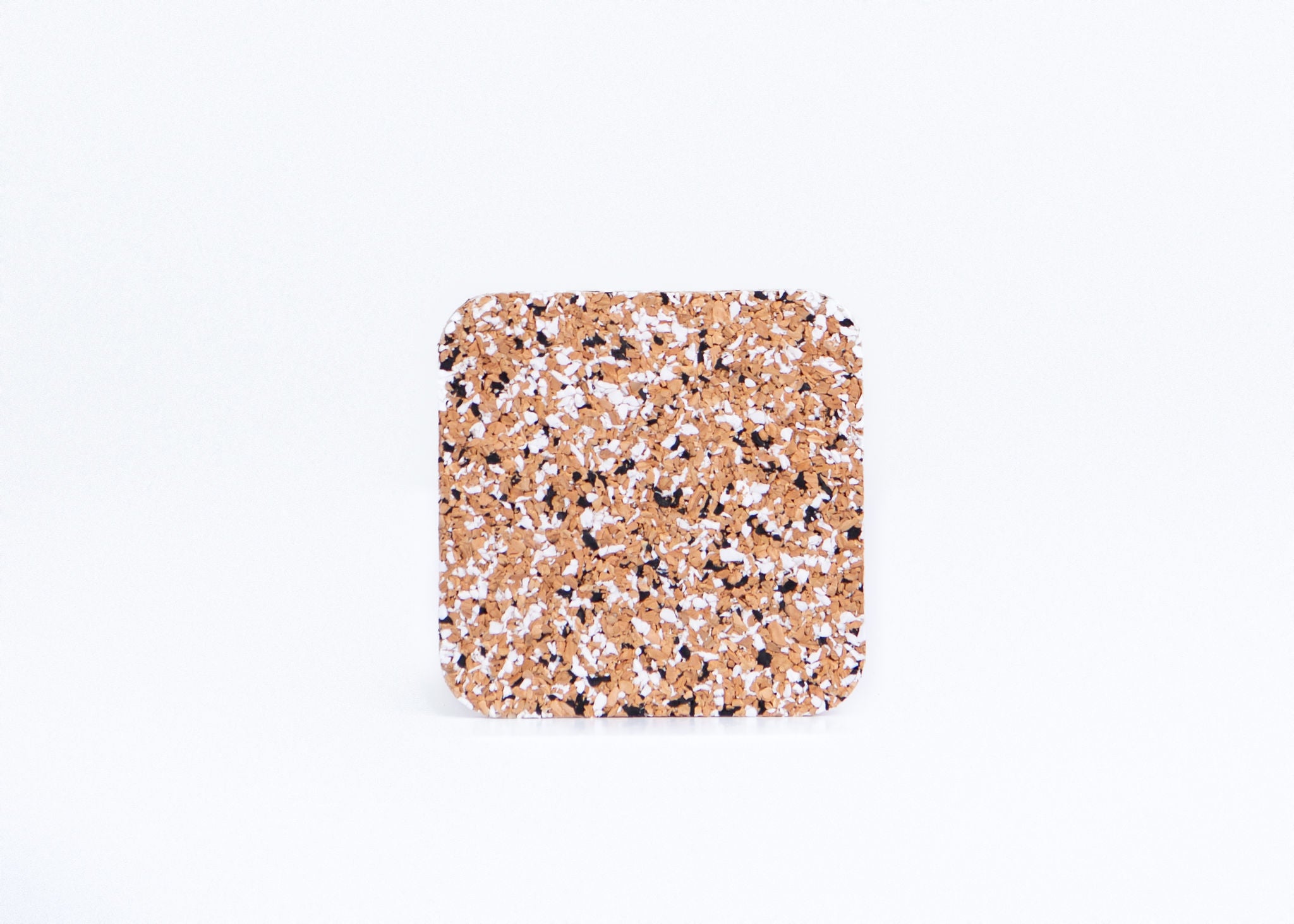 Set of 4 Cork Coasters--Recycled Flip Flops w/cork--Black & White