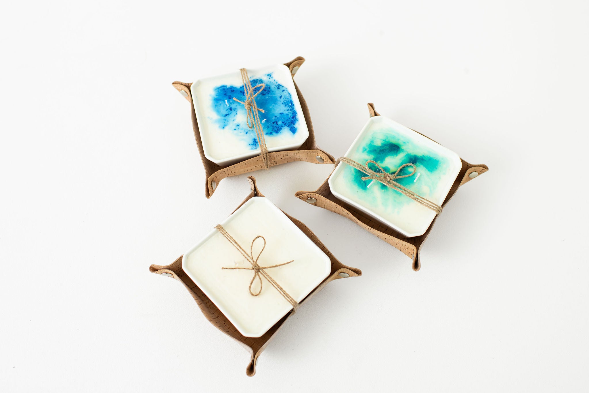 Cork Tray With L'oil by Lexi Organic Candle Florida Sands