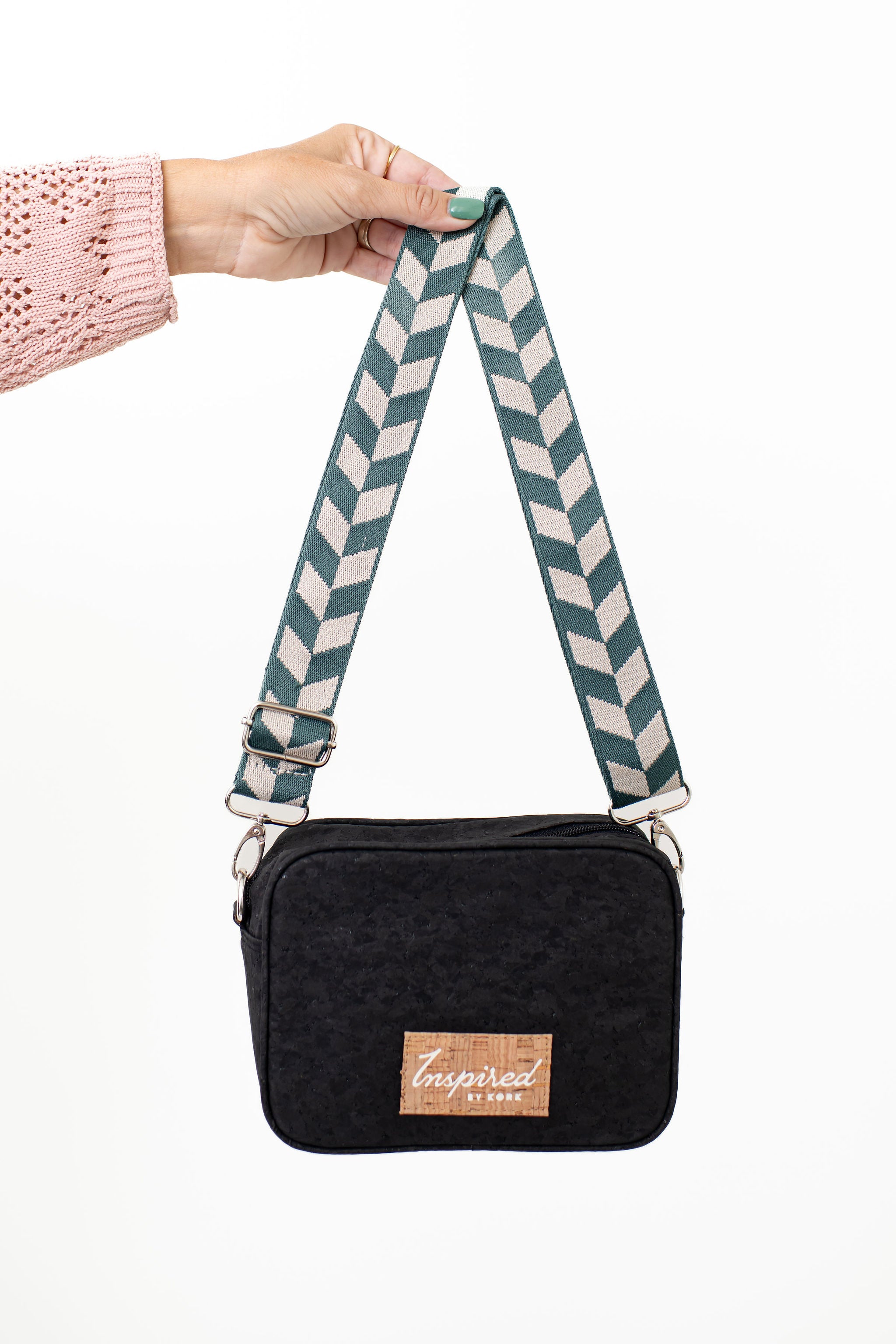 Adjustable Removable Chevron Teal Strap