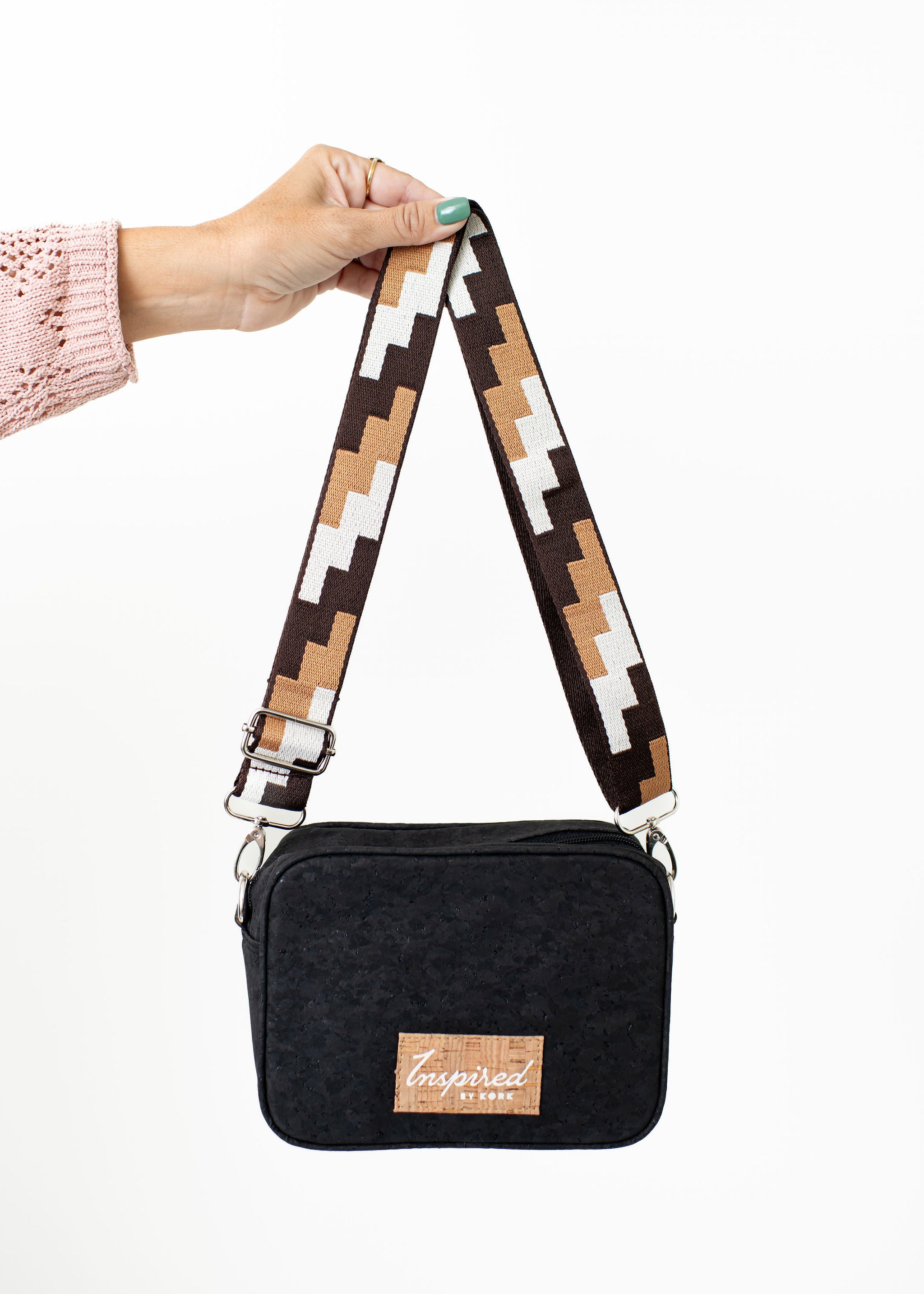 Adjustable Removable Block Brown/Tan/Cream Strap