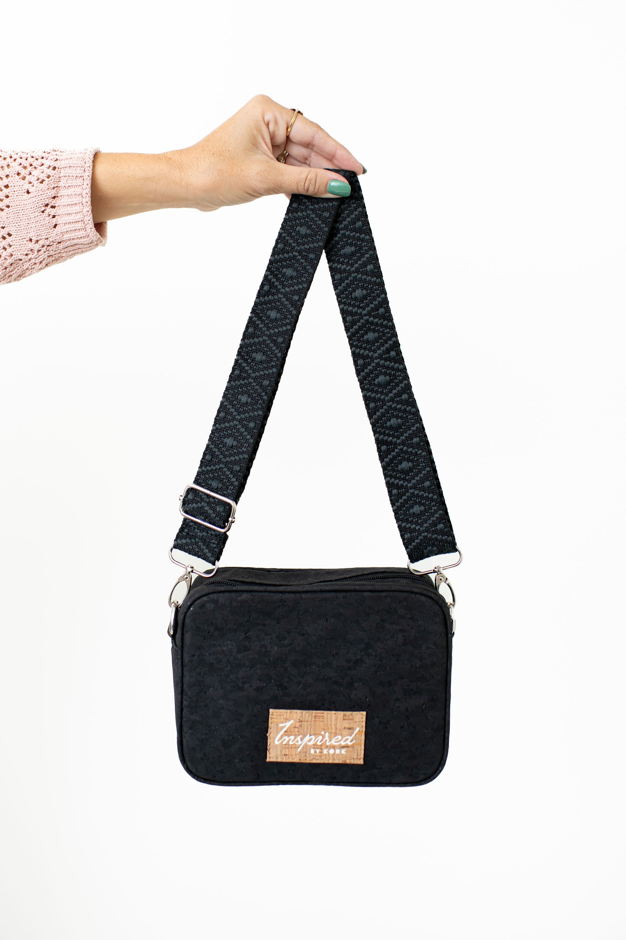 Adjustable Removable Geometric Black & Gray Strap
