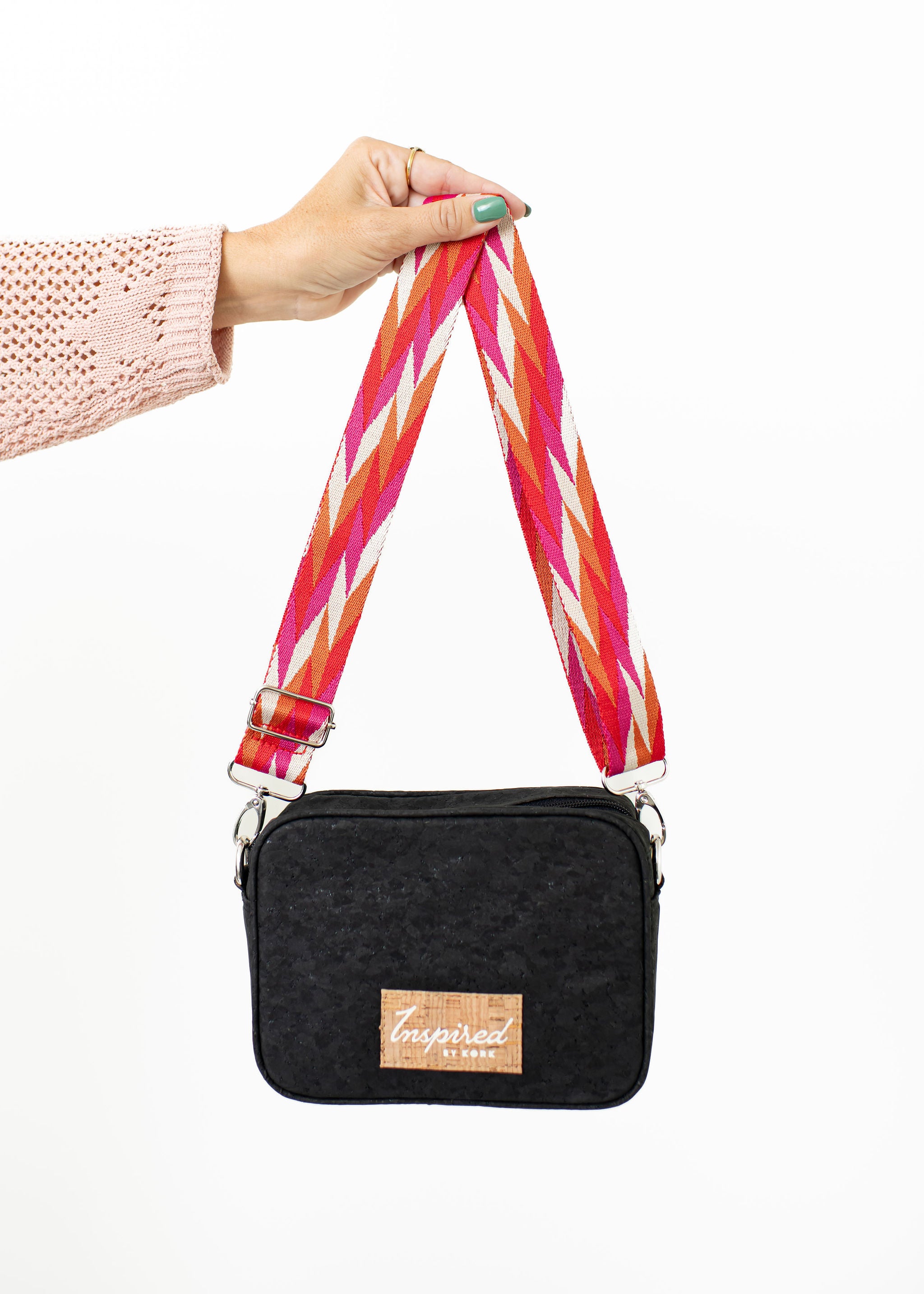Adjustable Removable Pink & Red Pattern Strap