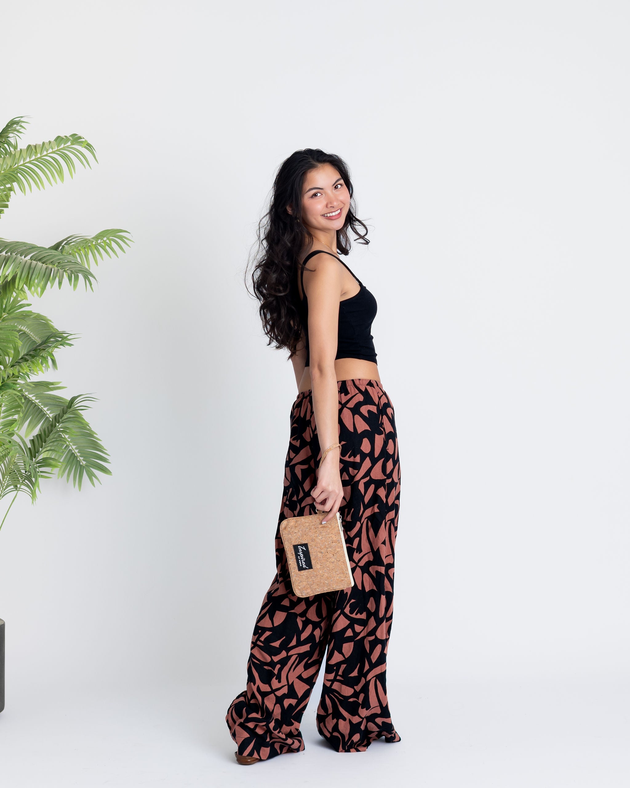 Amelia Cork Wristlet - Silvered