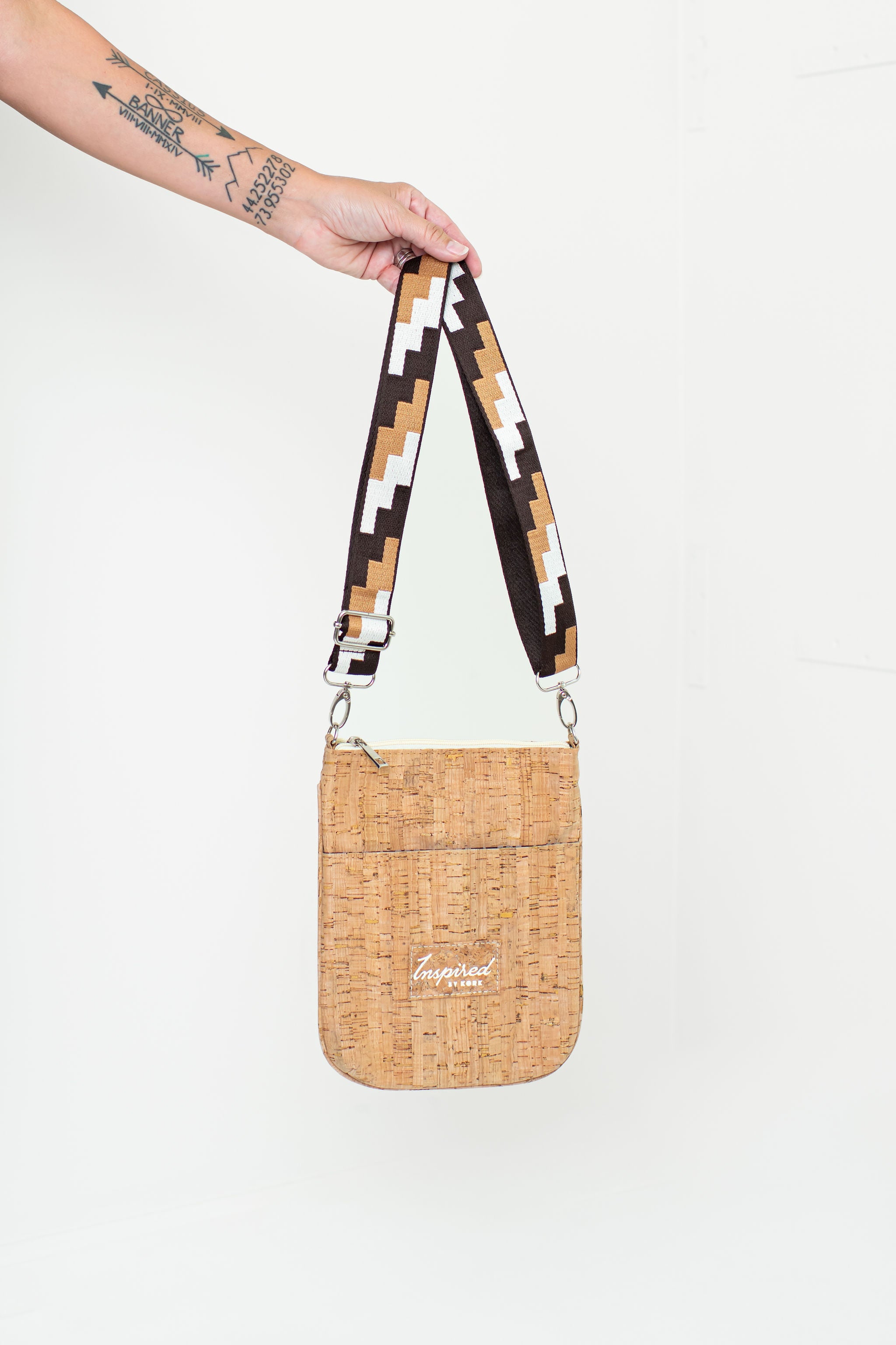 Adjustable Removable Block Brown/Tan/Cream Strap