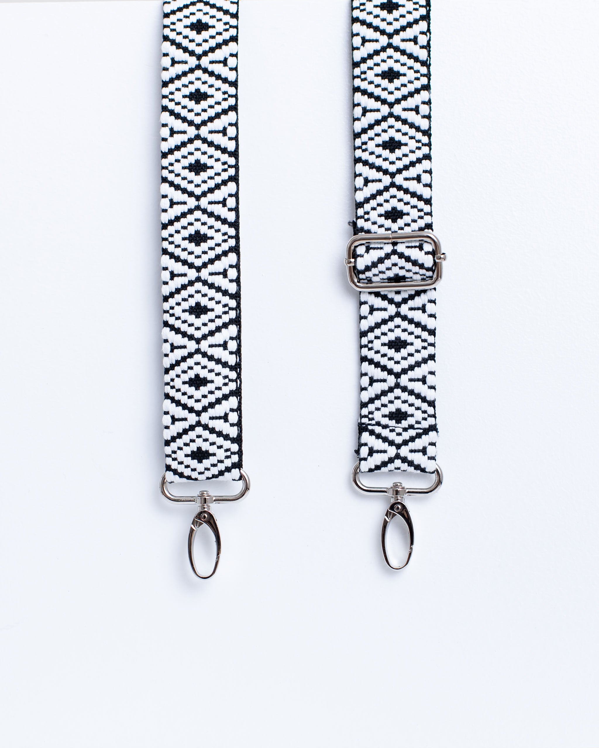 Adjustable Removable Geometric Black & White Strap