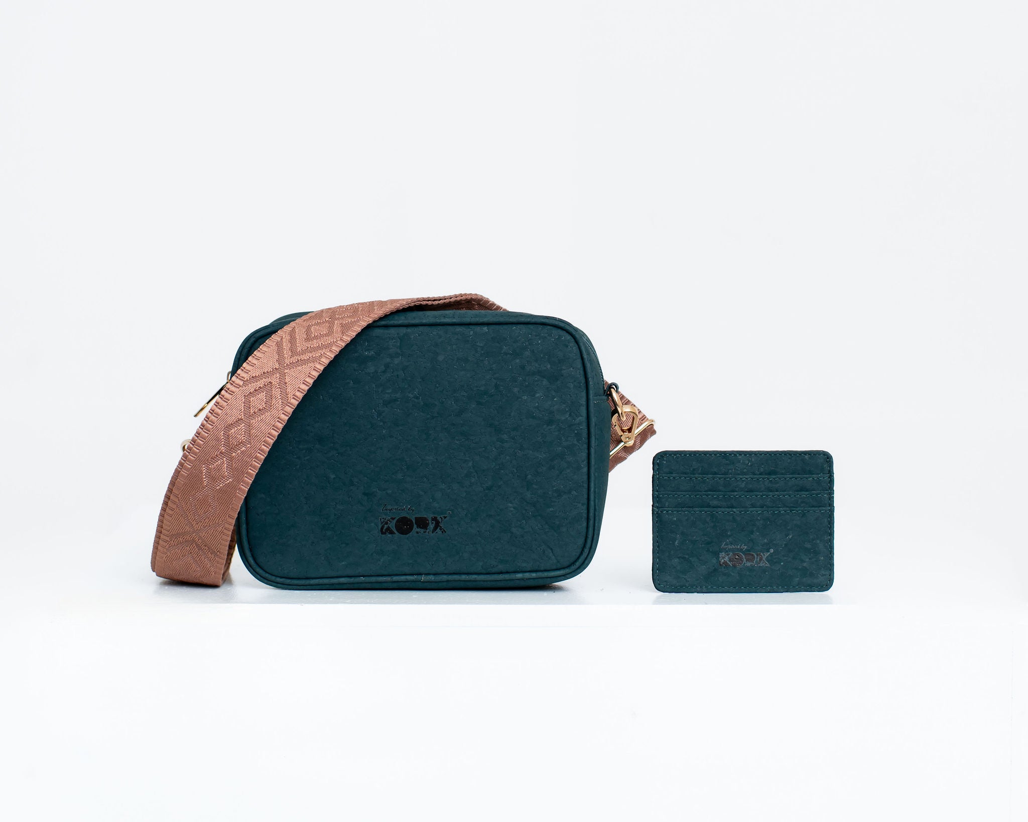Anastasia Cork Small Crossbody- Dark Teal