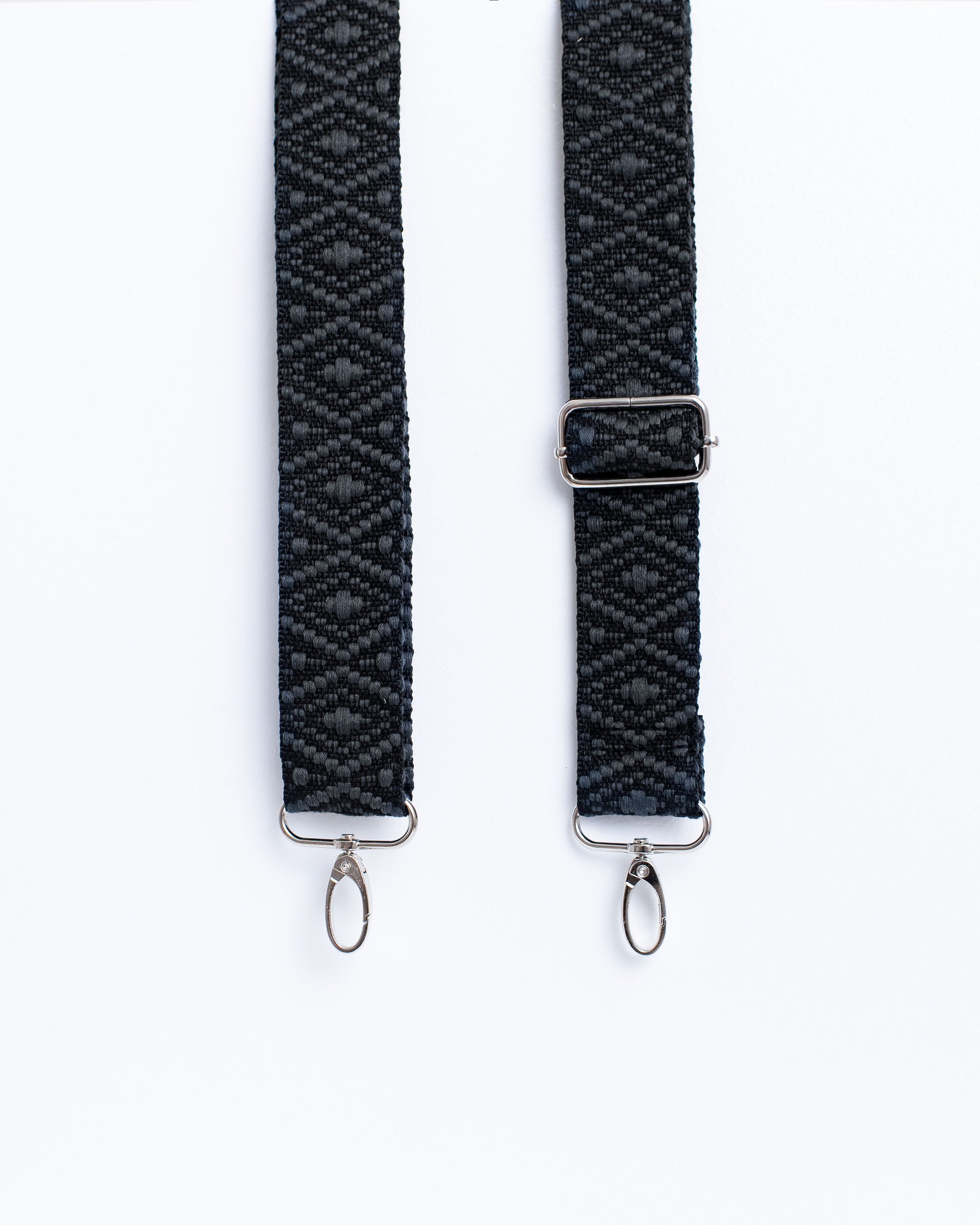 Adjustable Removable Geometric Black & Gray Strap