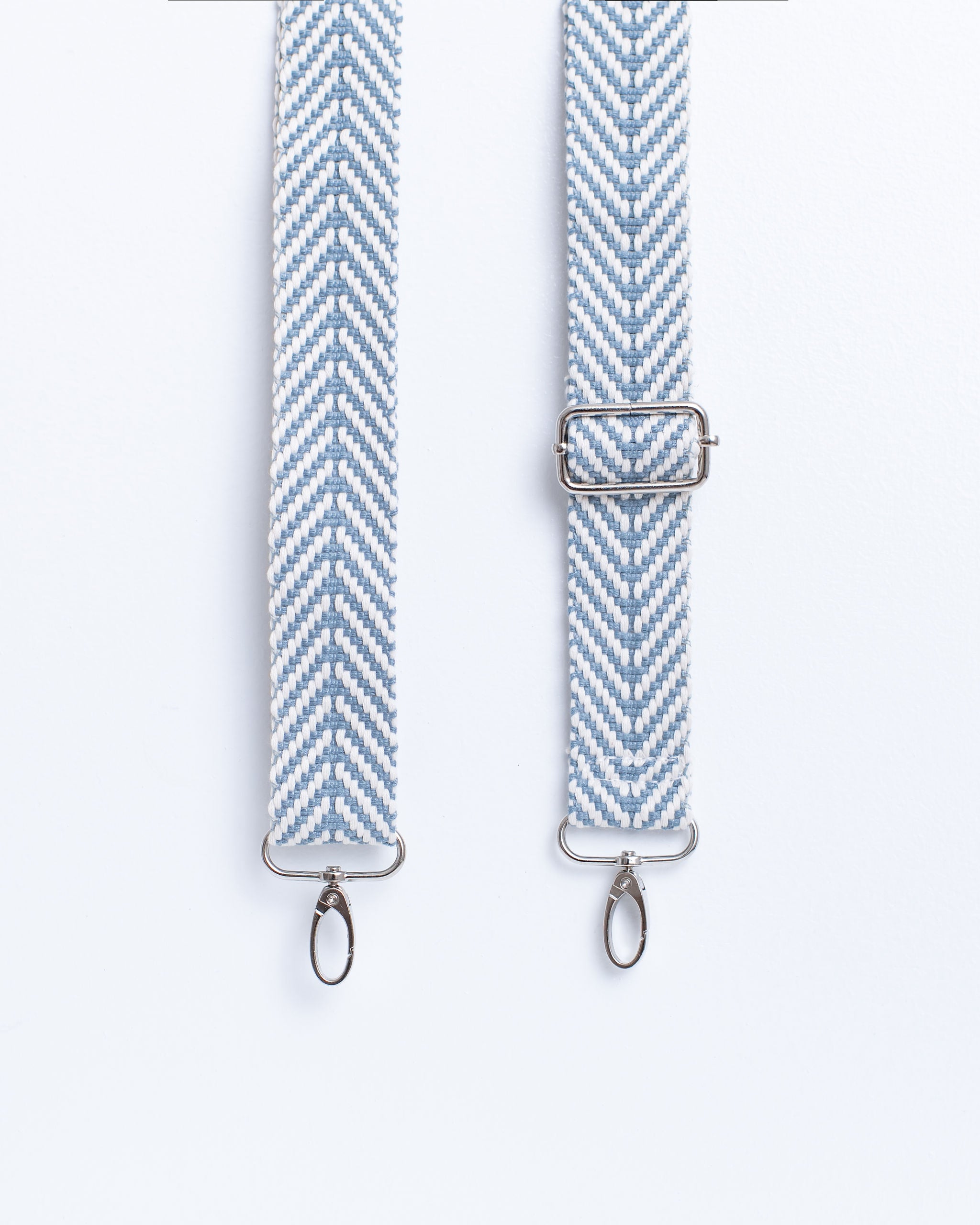 Adjustable Removable Herringbone Blue Strap