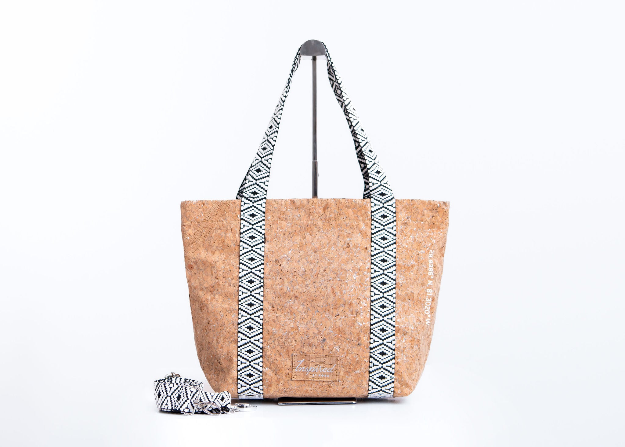 Vilano Cork Convertible Tote Bag -Silvered