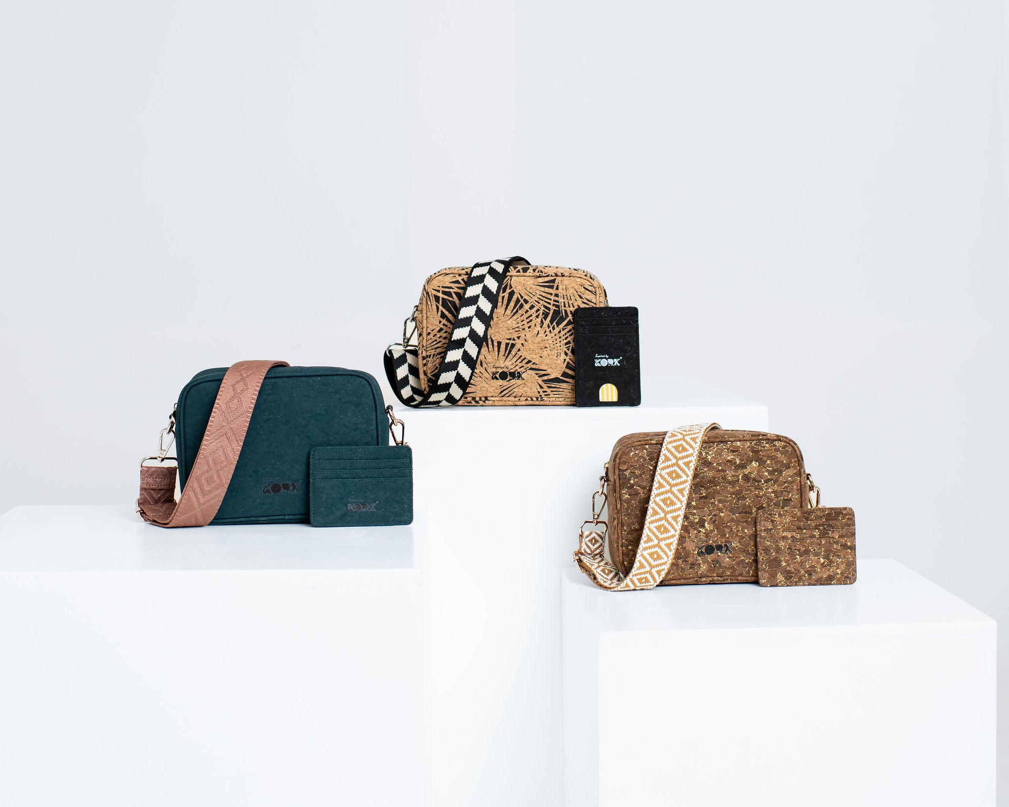 Anastasia Cork Small Crossbody- Dark Teal