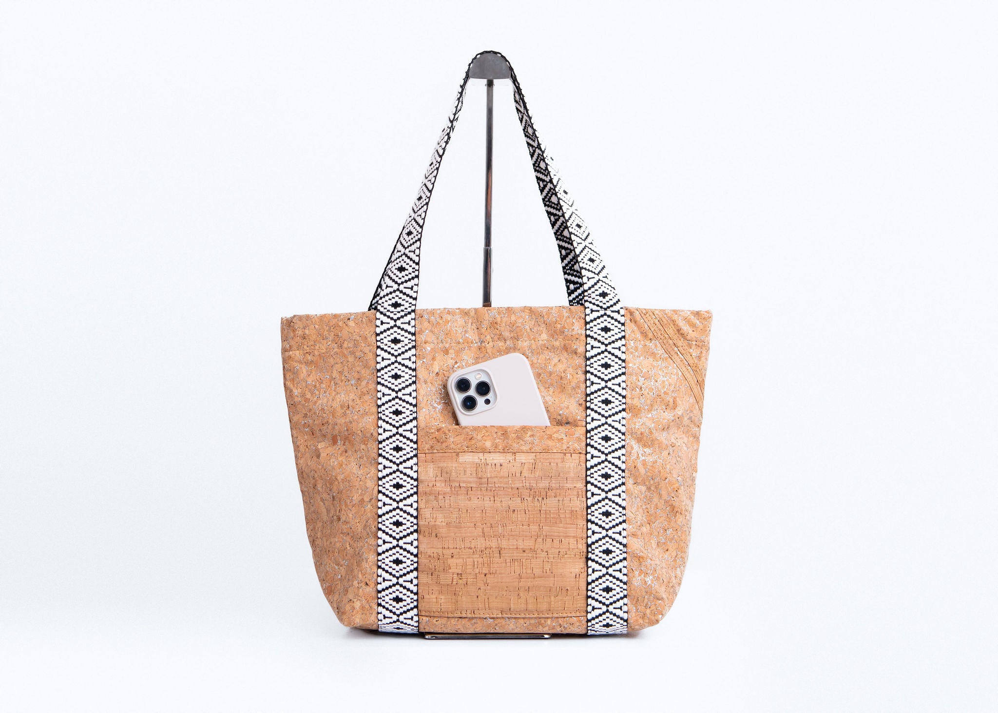 Vilano Cork Convertible Tote Bag -Silvered