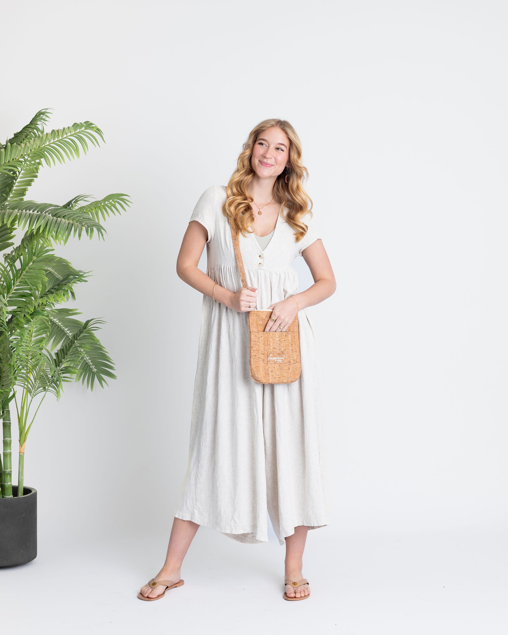 Flagler Cork Crossbody- Natural