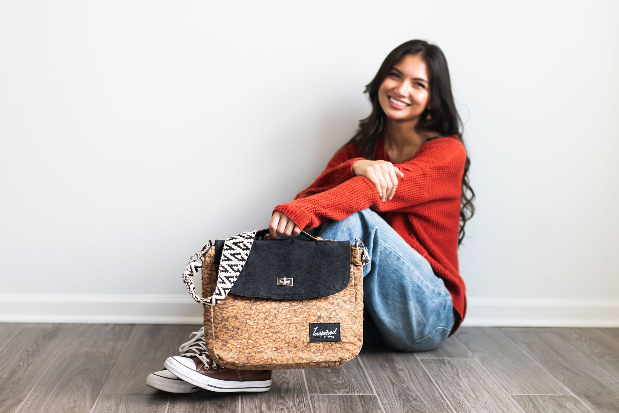 Crescent Cork Messenger - Marbled