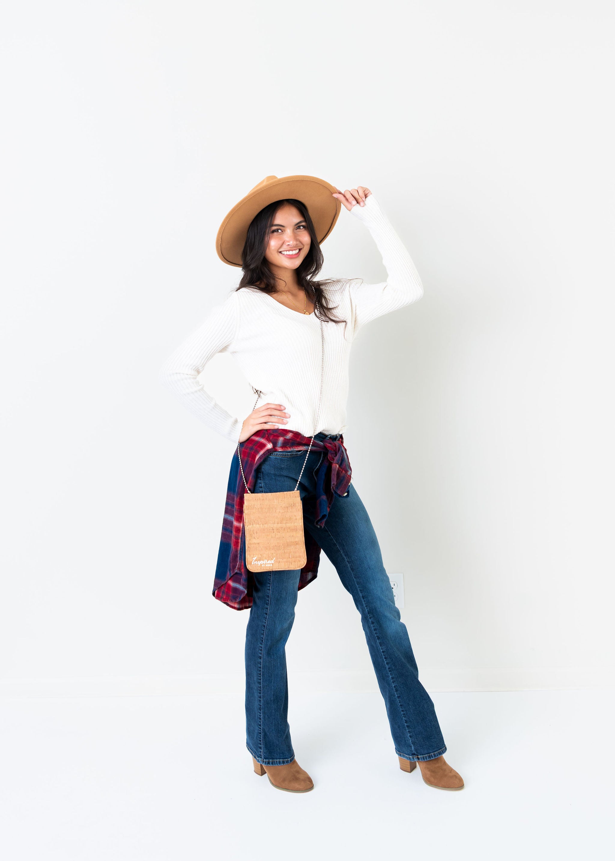 St. Augustine Cork Phone Crossbody -Natural
