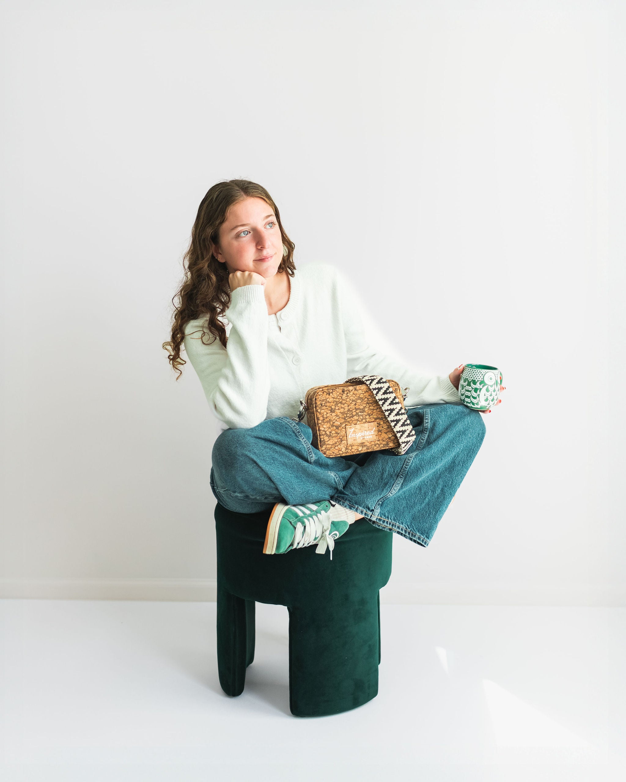 Anastasia Cork Small Crossbody - Marbled