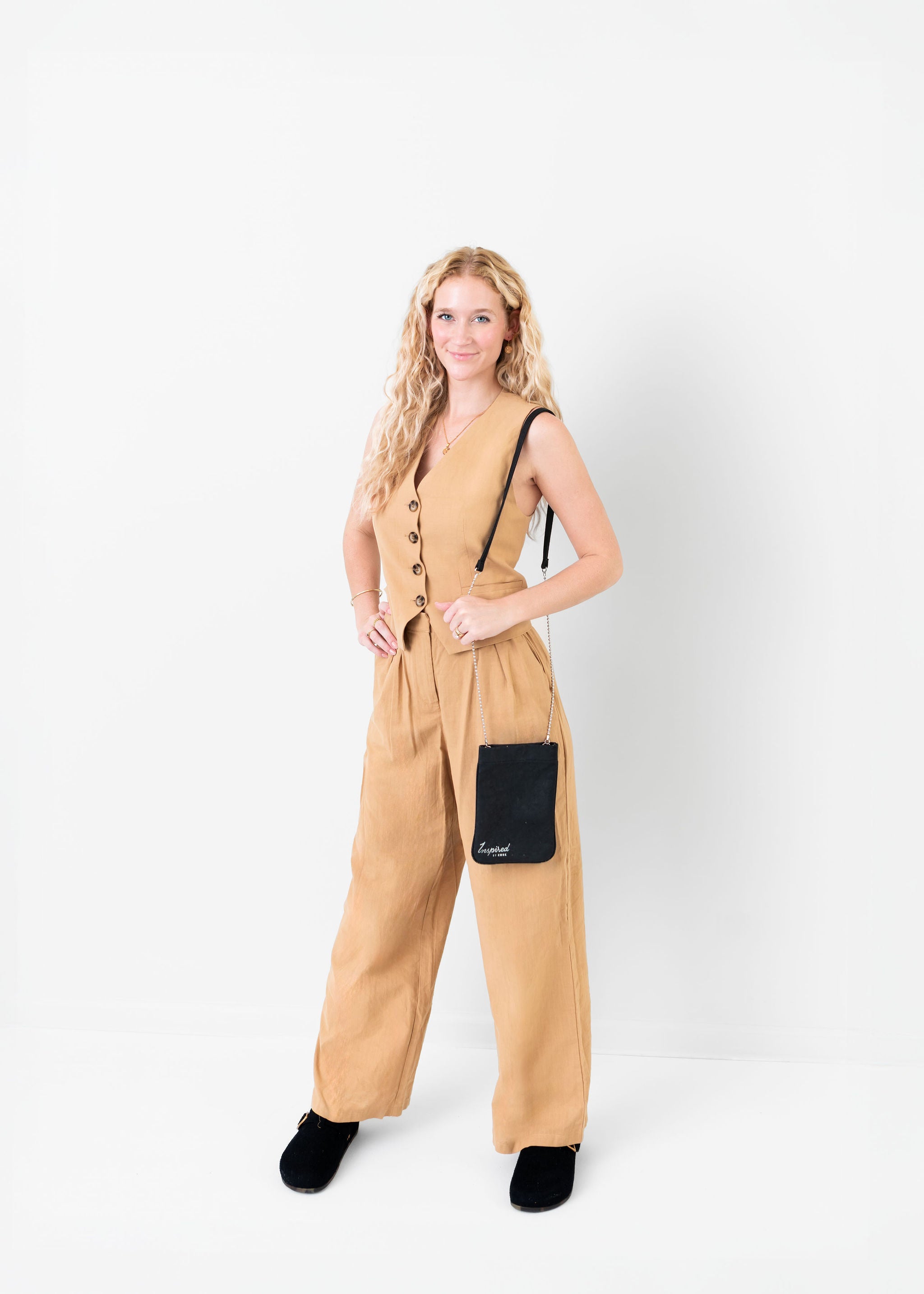 St. Augustine Cork Phone Crossbody - Black