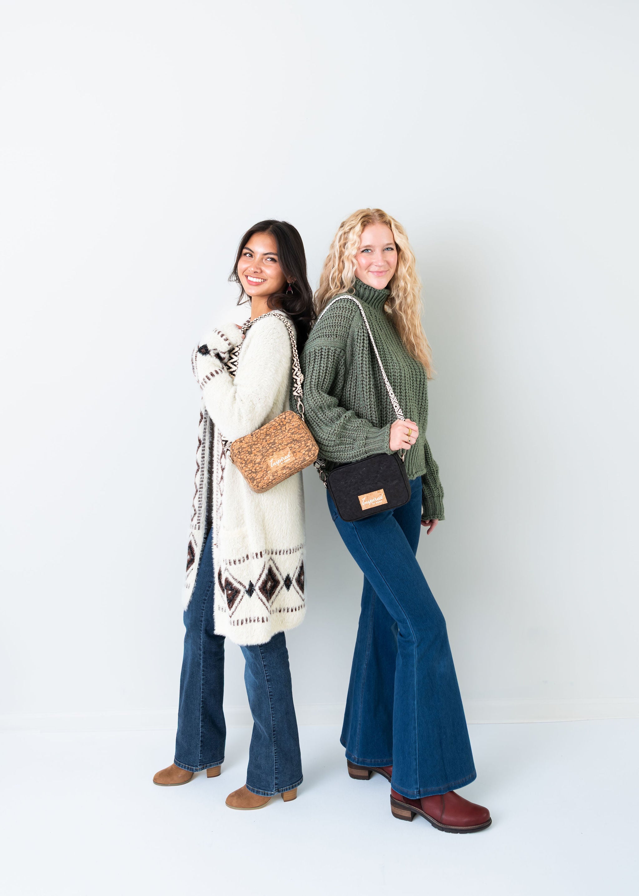 Anastasia Cork Small Crossbody - Marbled