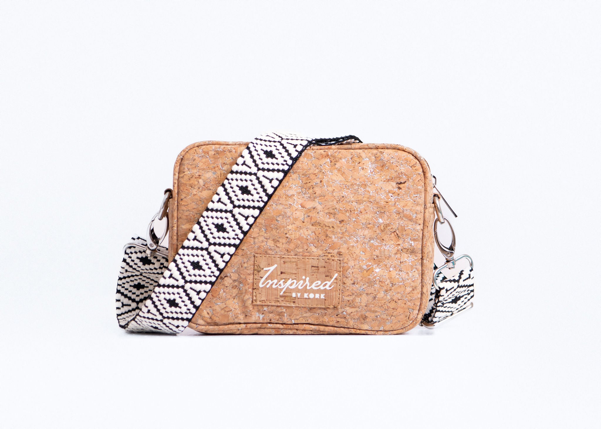 Anastasia Cork Small Crossbody- Silvered