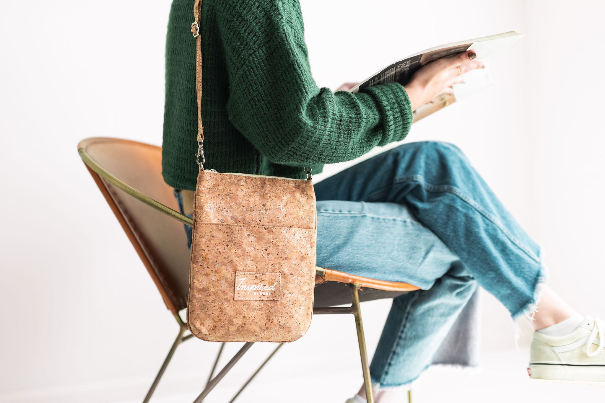Flagler Cork Crossbody- Silvered