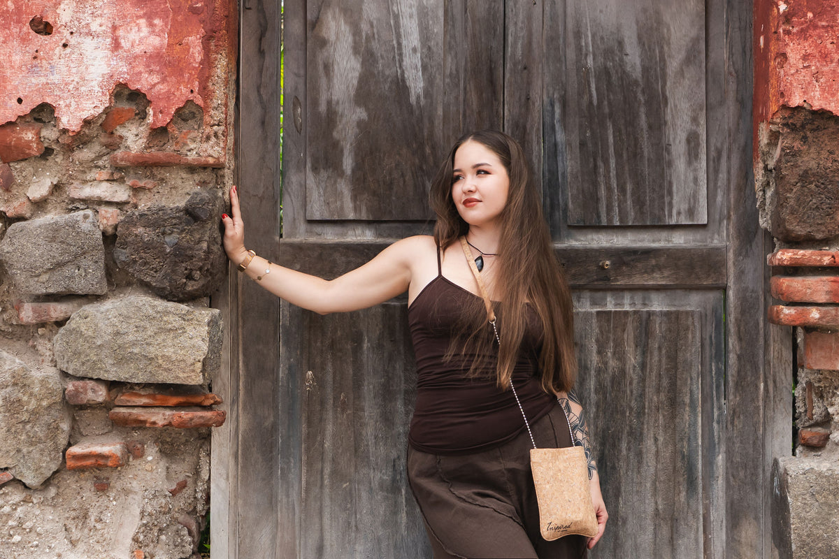 St. Augustine Cork Phone Crossbody - Silvered