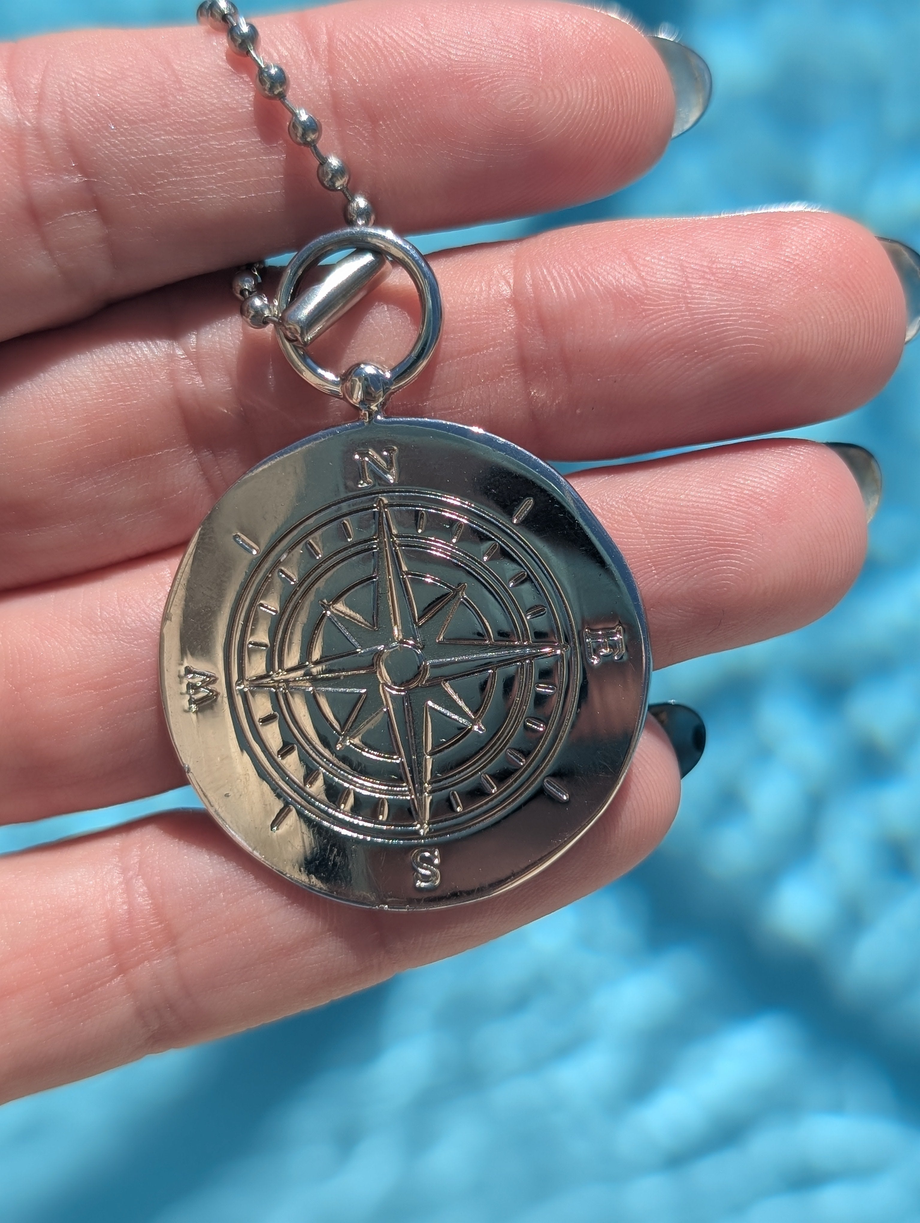 Bag Charm/Keychain - Metal Compass