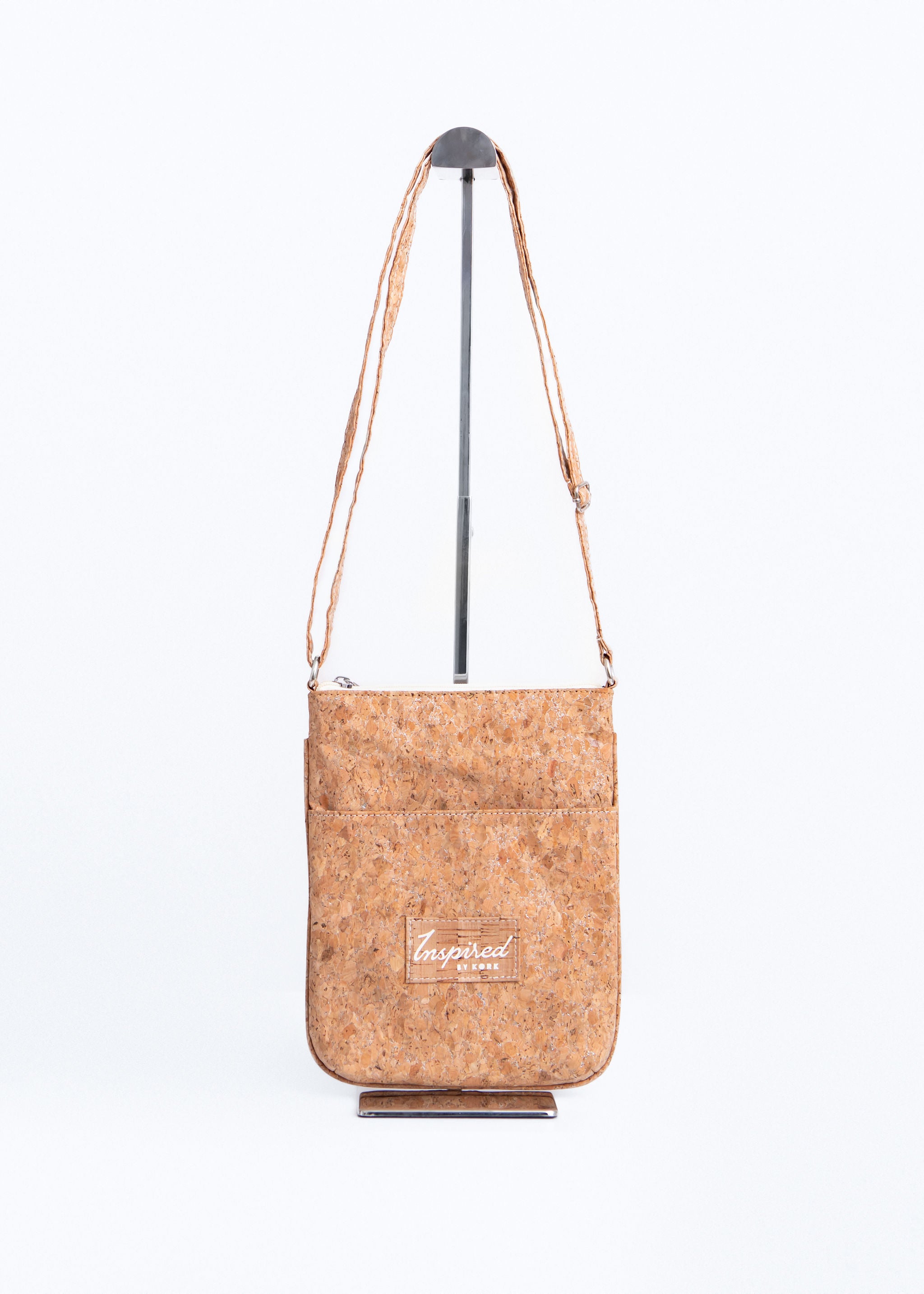 Flagler Cork Crossbody- Silvered