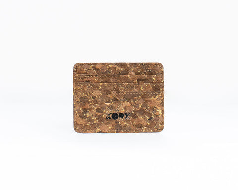 Credit Card Holder -Espresso w/Gold Cork