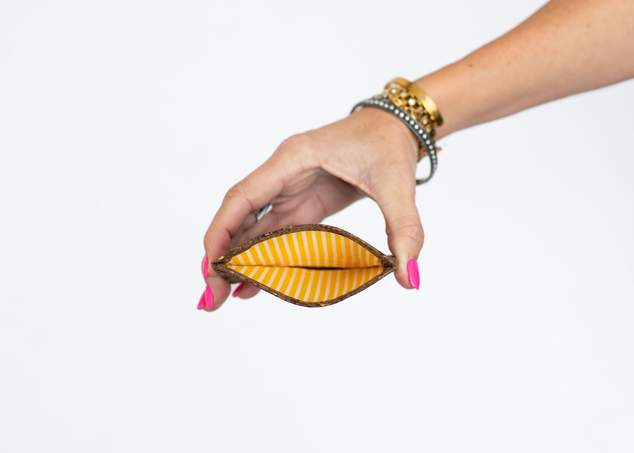 Cork Credit Card Holder -Espresso w/Gold