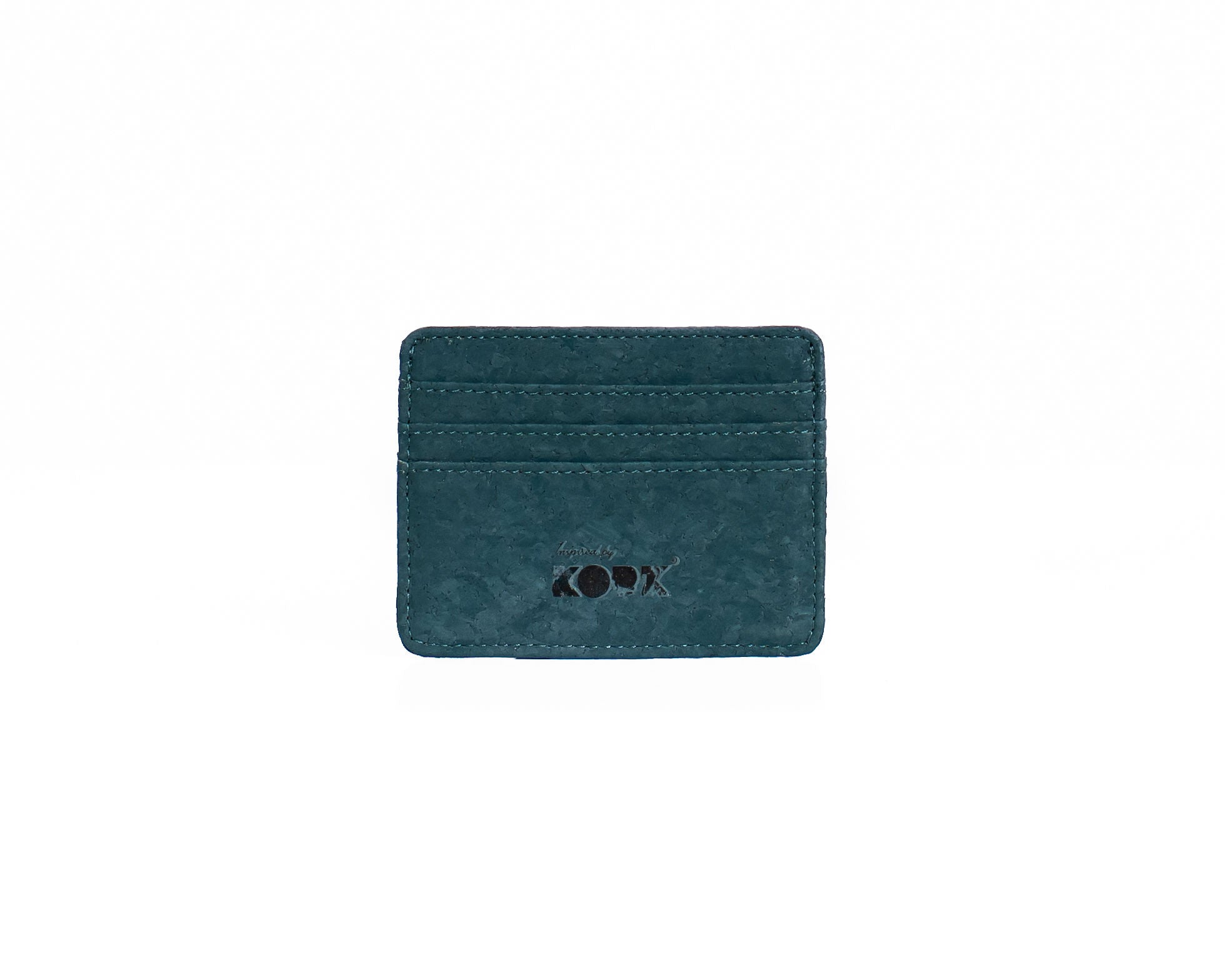 Cork Credit Card Holder -Dark Teal