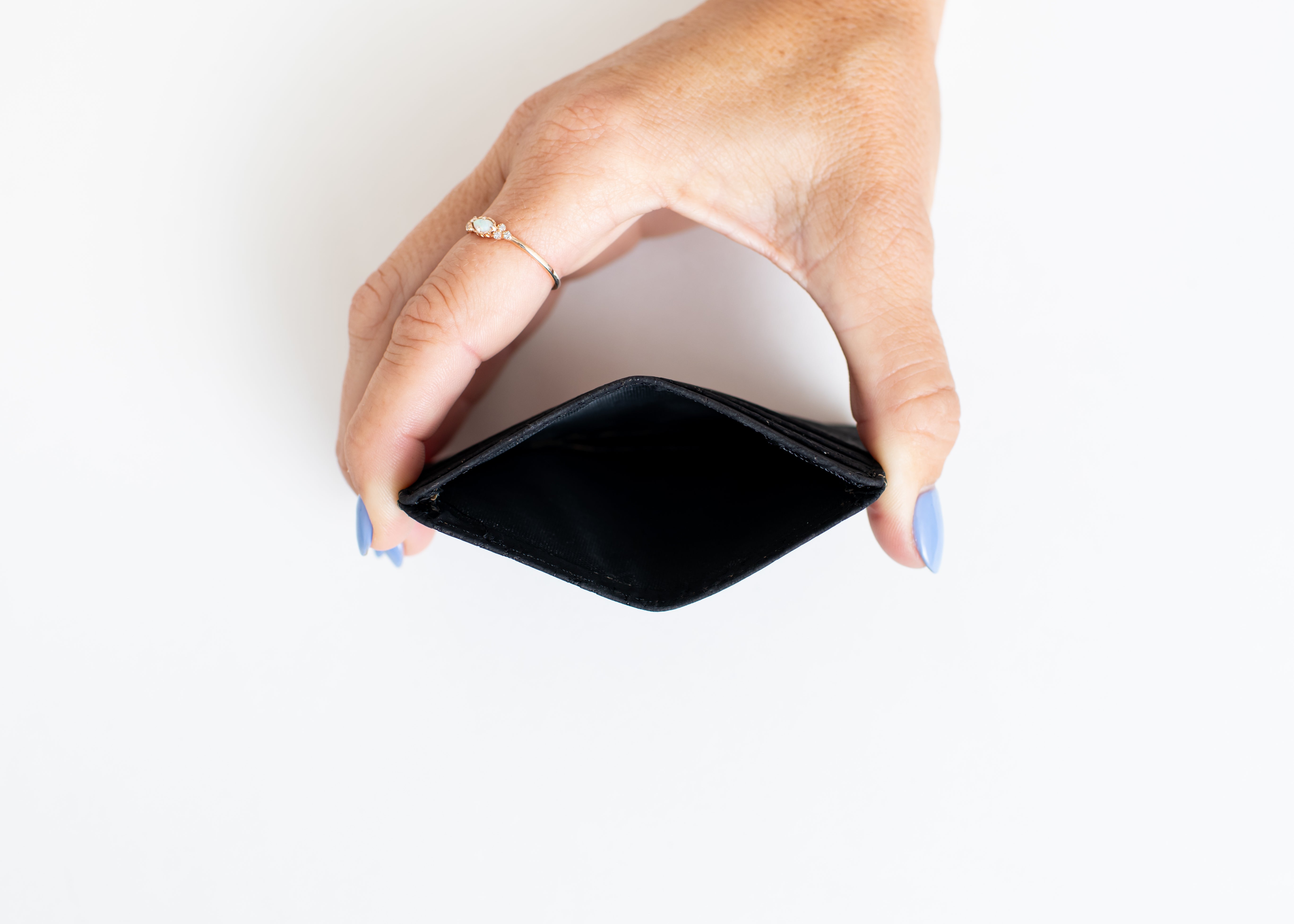 Cork Credit Card Holder -Black