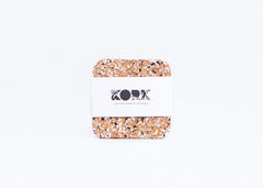 Set of 4 Cork Coasters--Recycled Flip Flops w/cork--Black & White