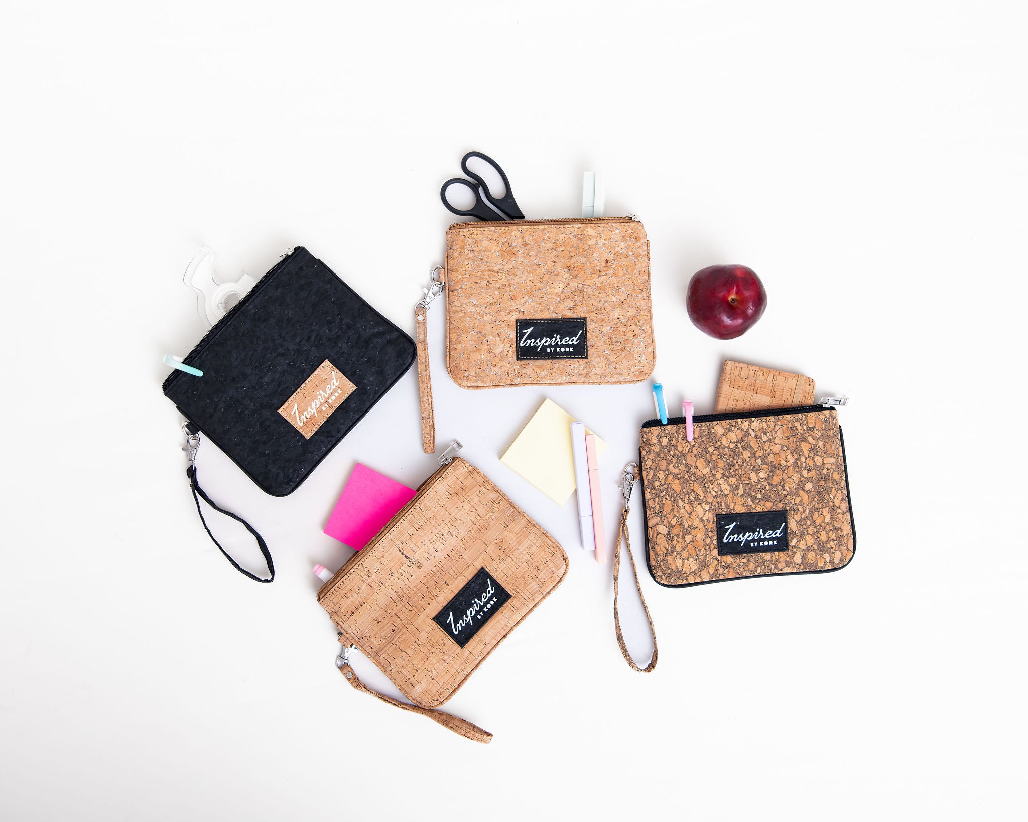 Amelia Cork Wristlet - Marbled