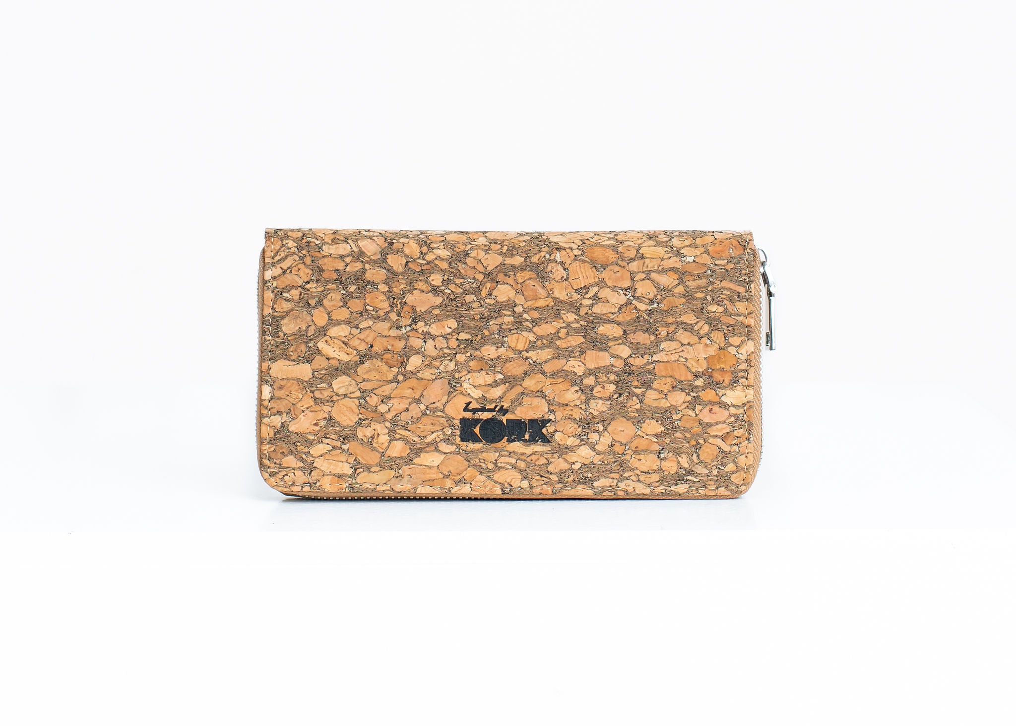 Cork Large Zipper Wallet - Marbled