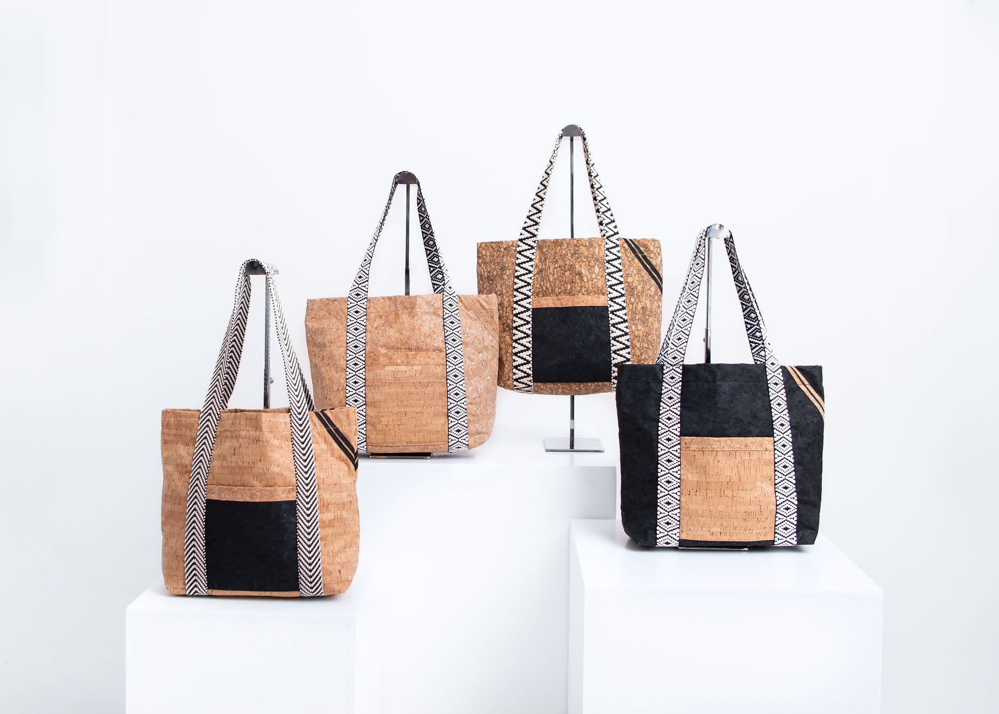 Vilano Cork Convertible Tote Bag -Silvered
