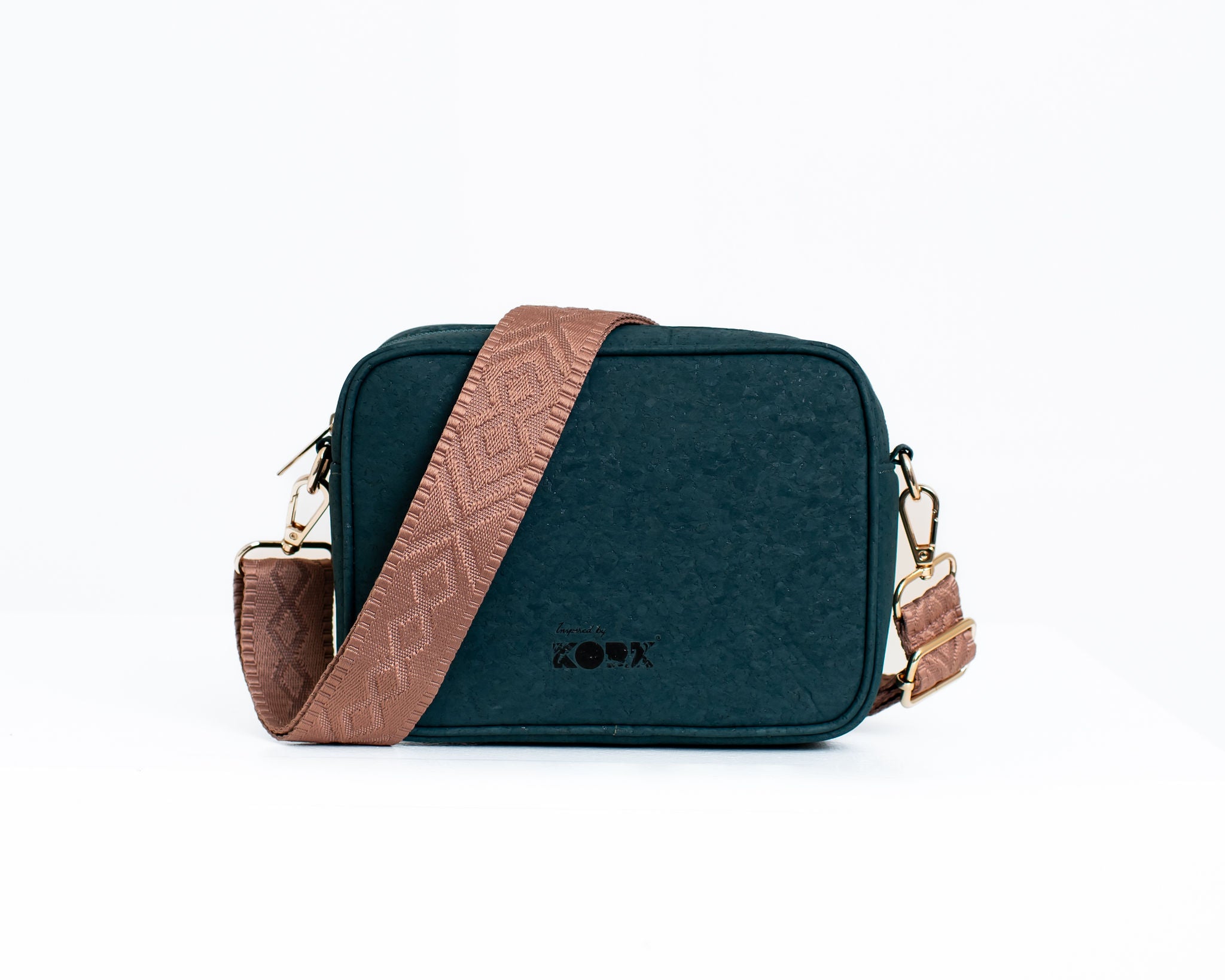 Anastasia Cork Small Crossbody- Dark Teal