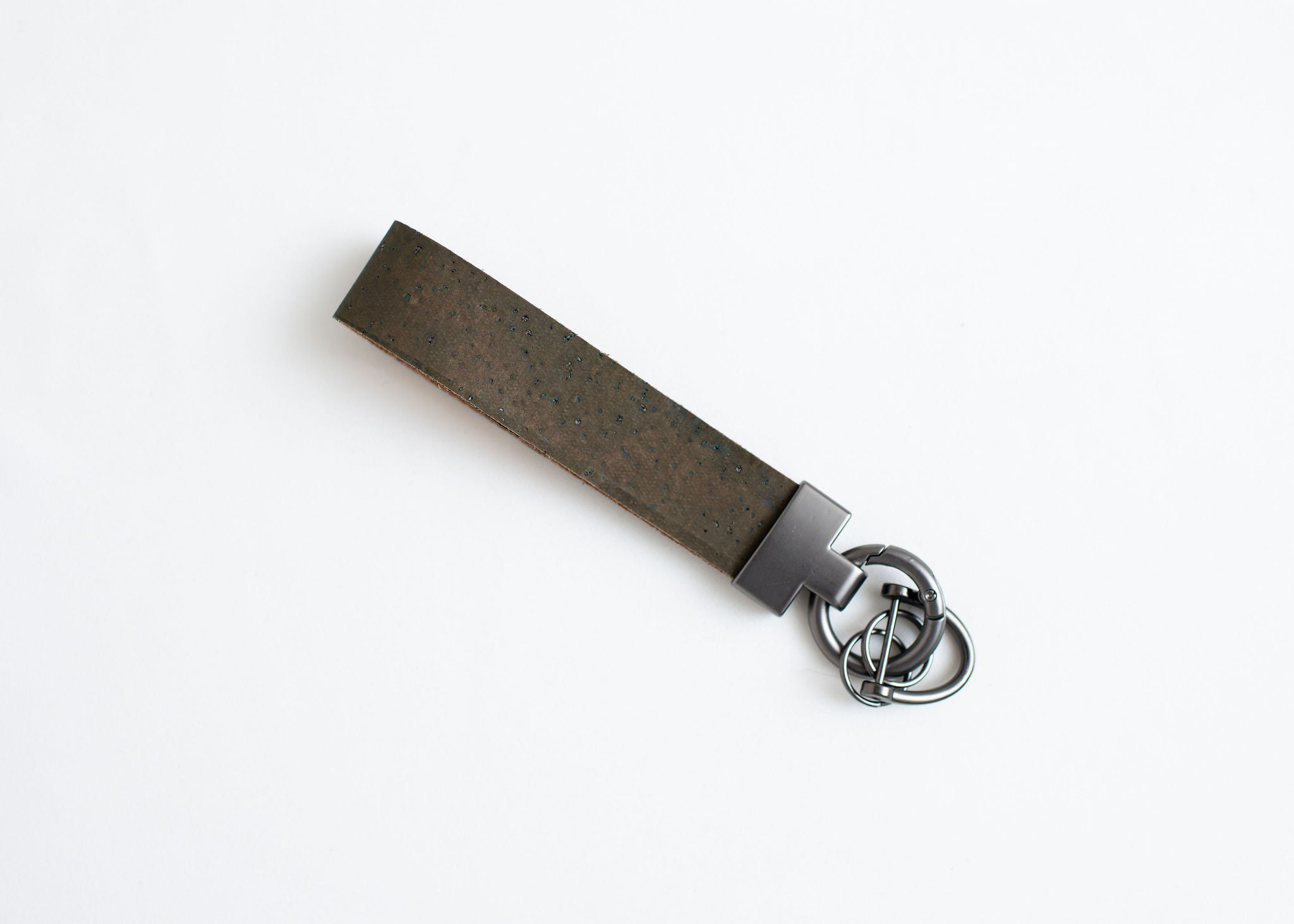 Cork Key Chain w/FOB attachment--Green