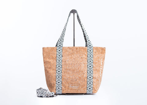 Vilano Cork Convertible Tote Bag -Silvered