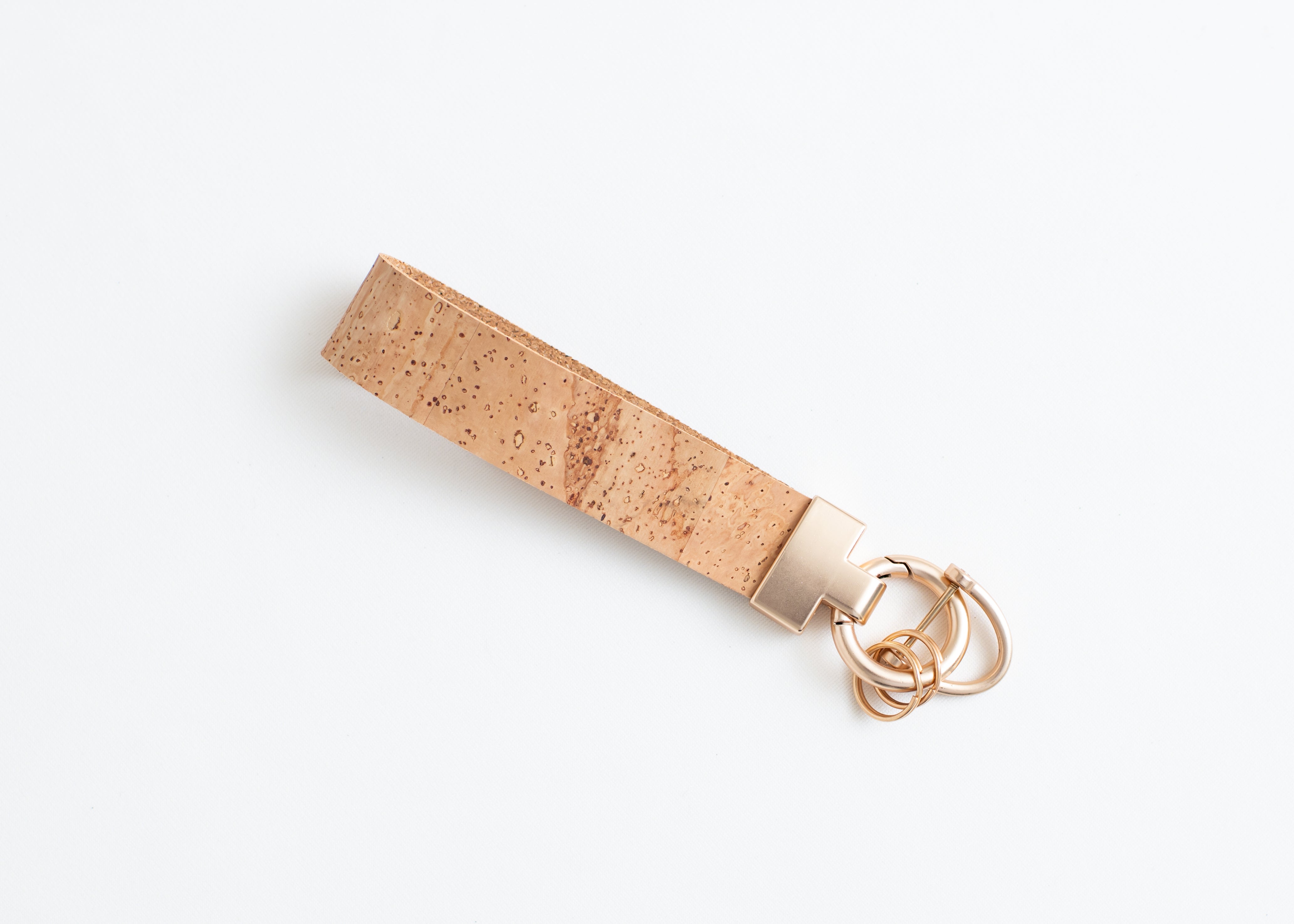 Cork Key Chain w/FOB attachment--Natural