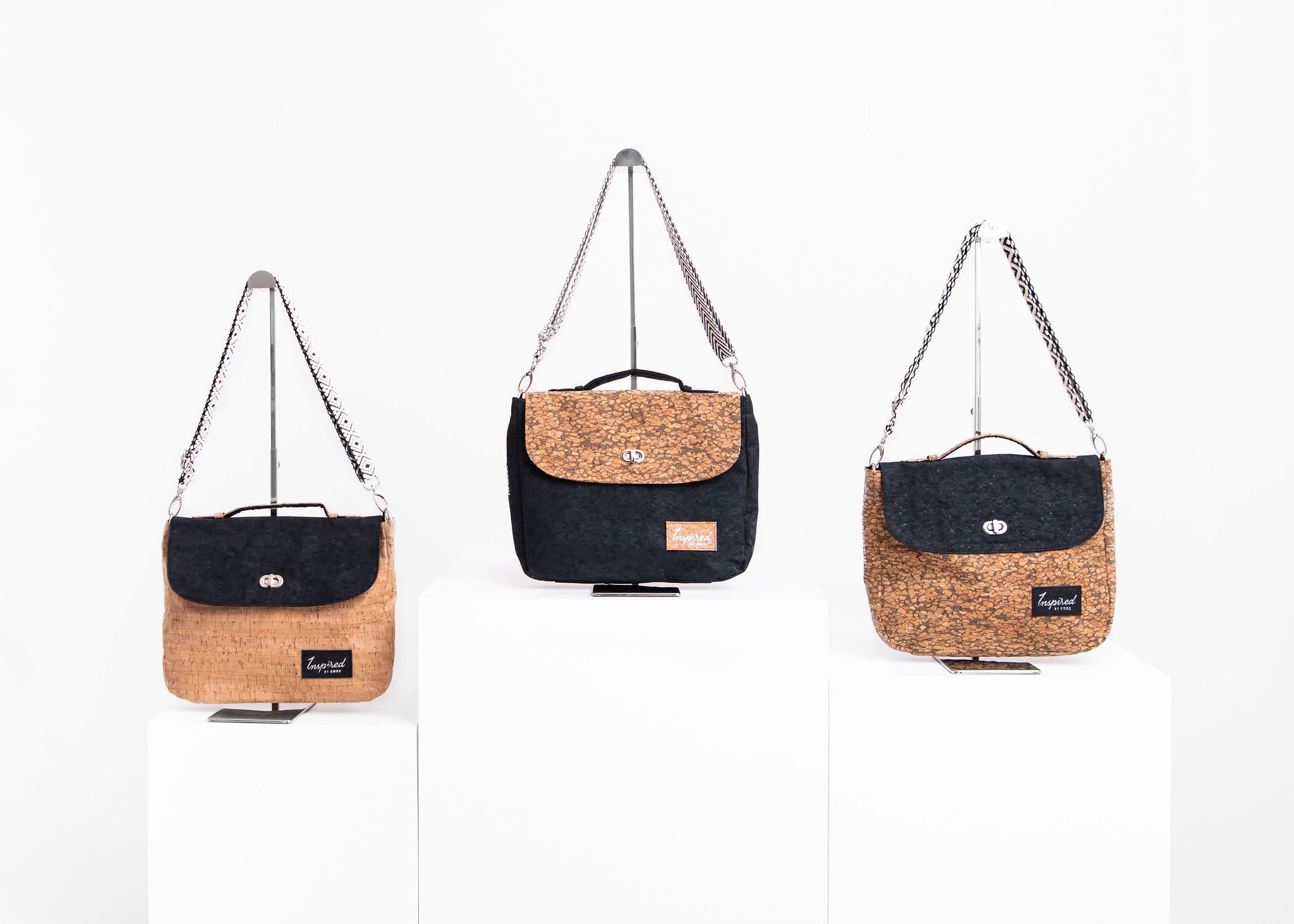 Crescent Cork Messenger - Marbled