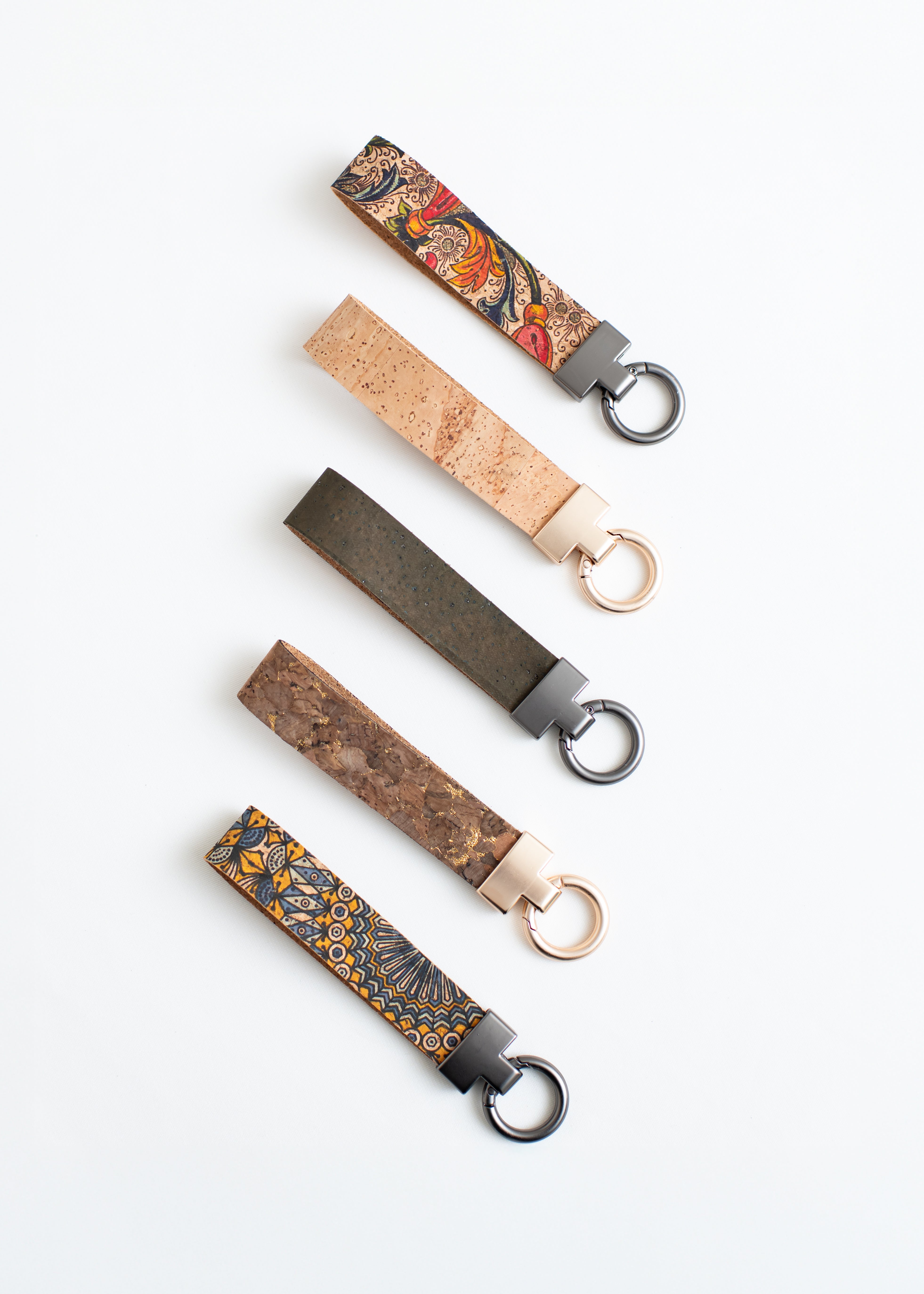 Cork Key Chain w/FOB attachment--Natural