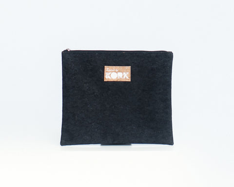 Neptune Cork Travel & Tablet Pouch - Black