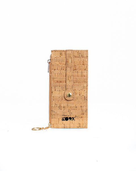 Zipper Credit Card Wallet - Natural Cork