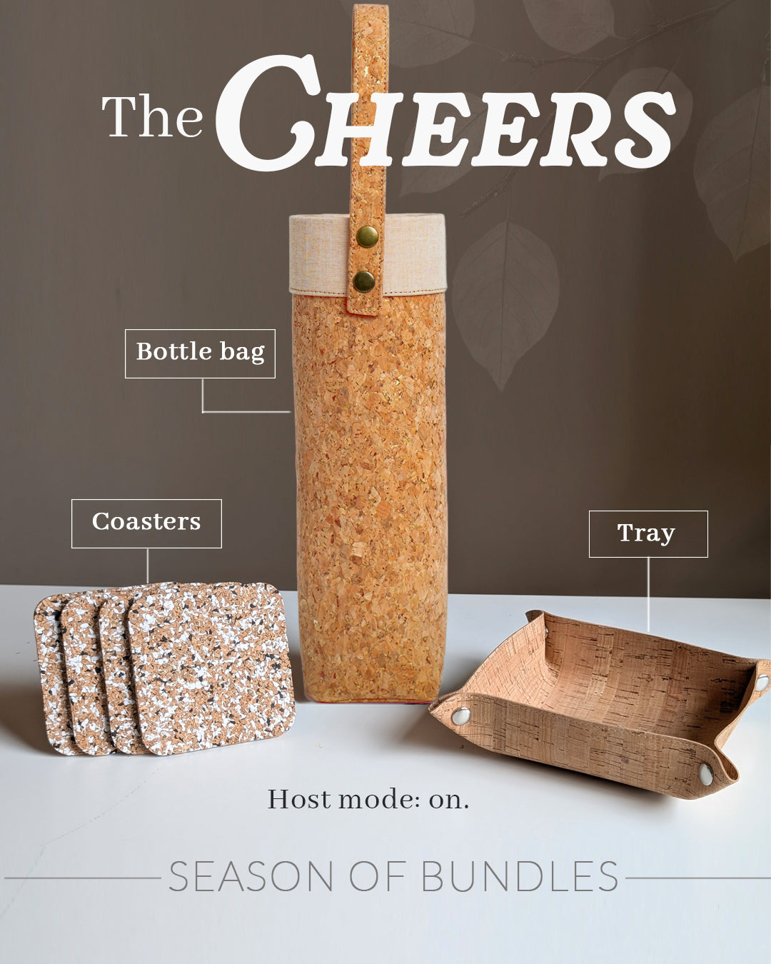 The Cheers (Bottle Bag w/coasters OR tray