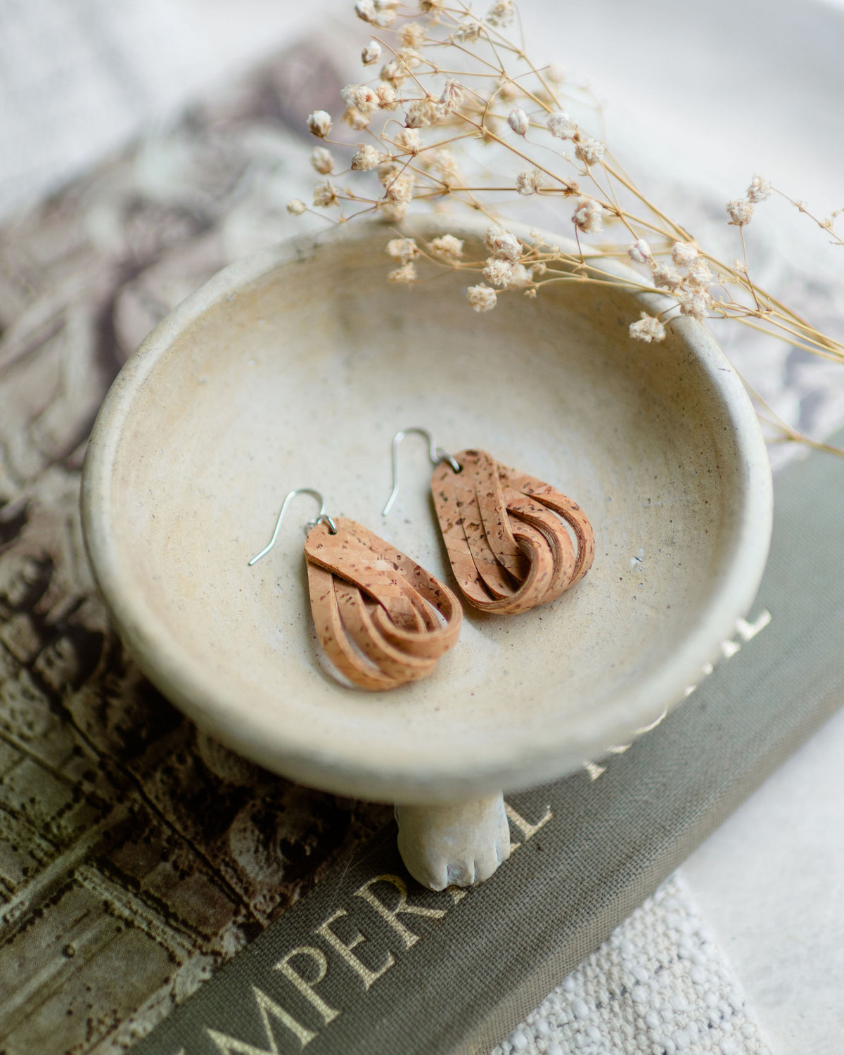 Twisted Knot Natural Earrings