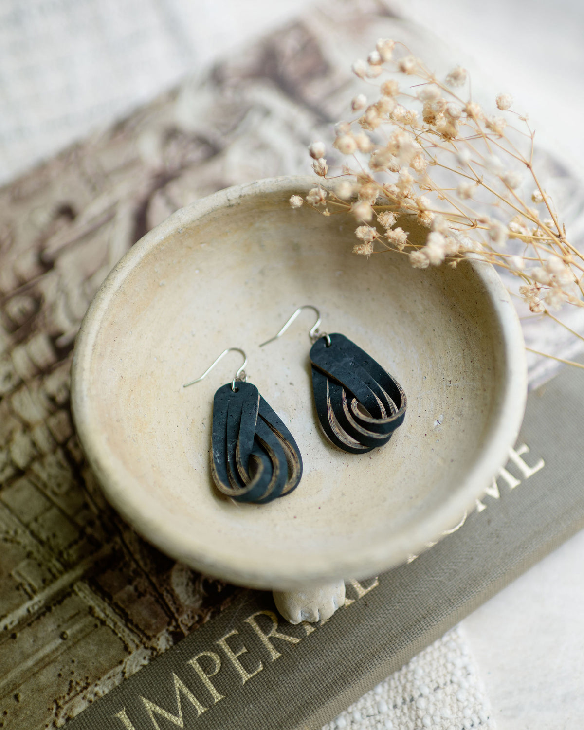 Twisted Knot Teal Earrings