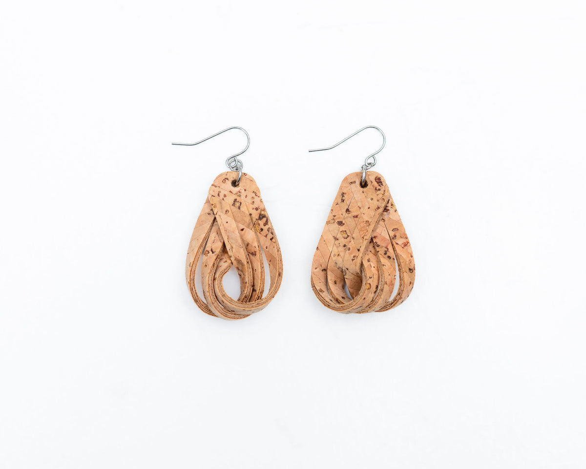 Twisted Knot Natural Earrings